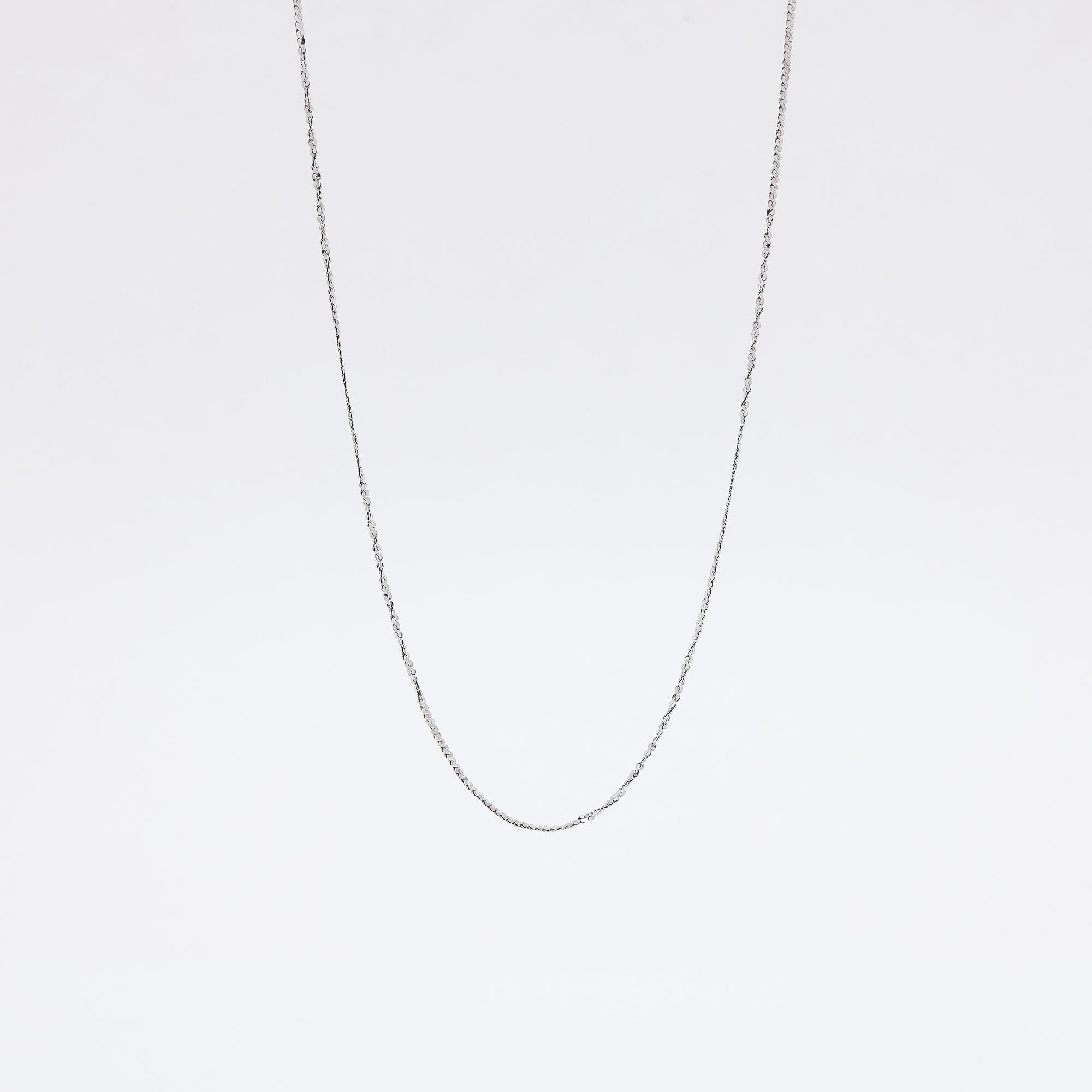 Interval Twist Chain in 14k White Gold