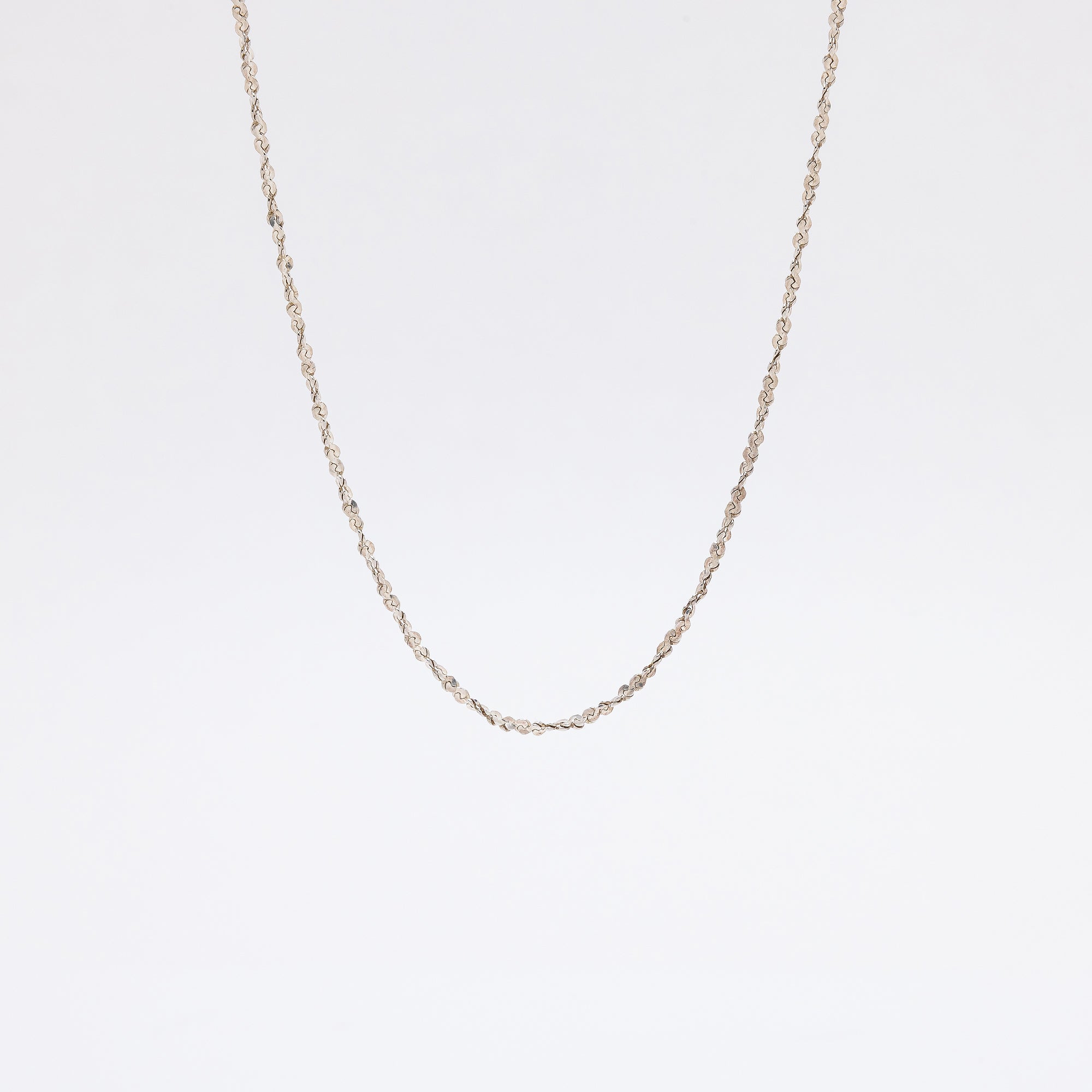 Twisted Discs Sterling Silver Necklace