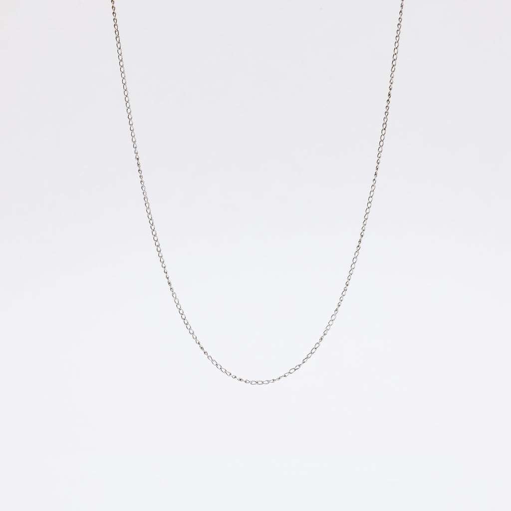 Flat Link Chain Sterling Silver Necklace