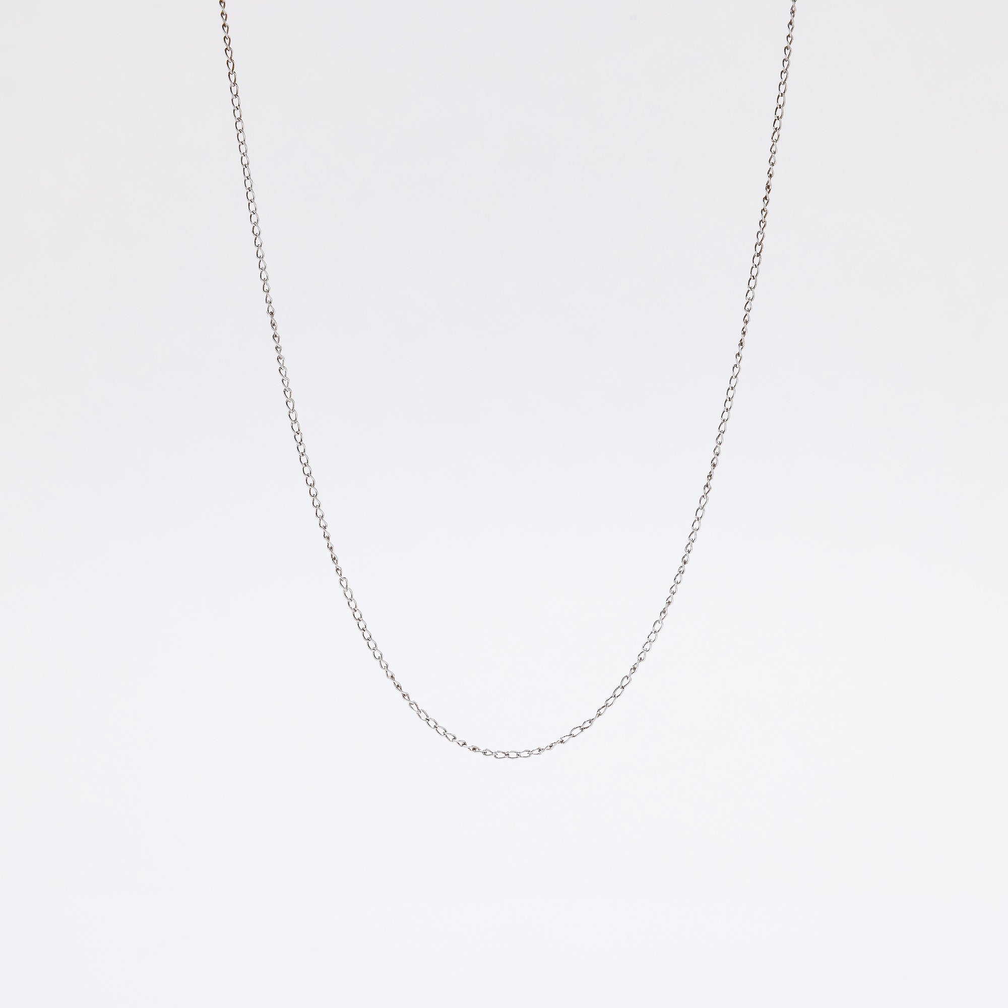 Flat Link Chain Sterling Silver Necklace