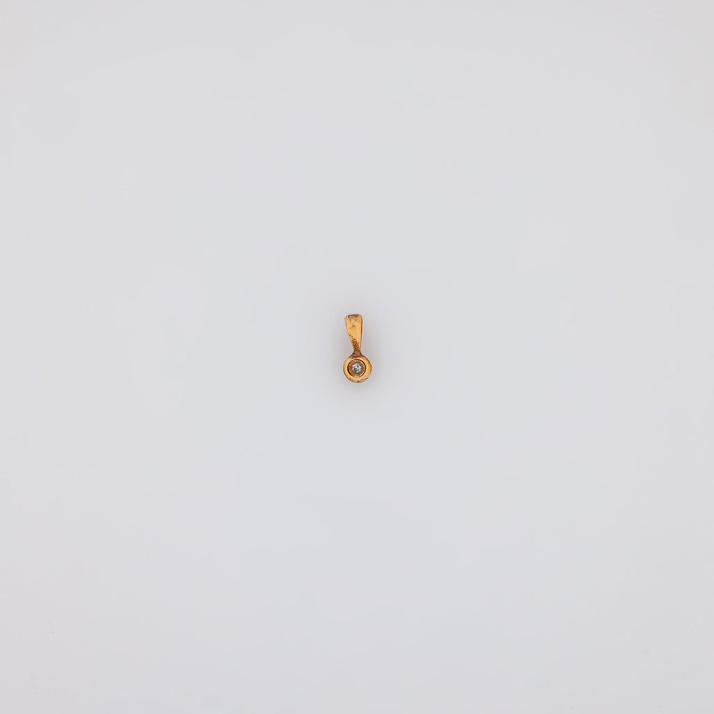 Micro Dot Diamond Pendant in Rose Gold