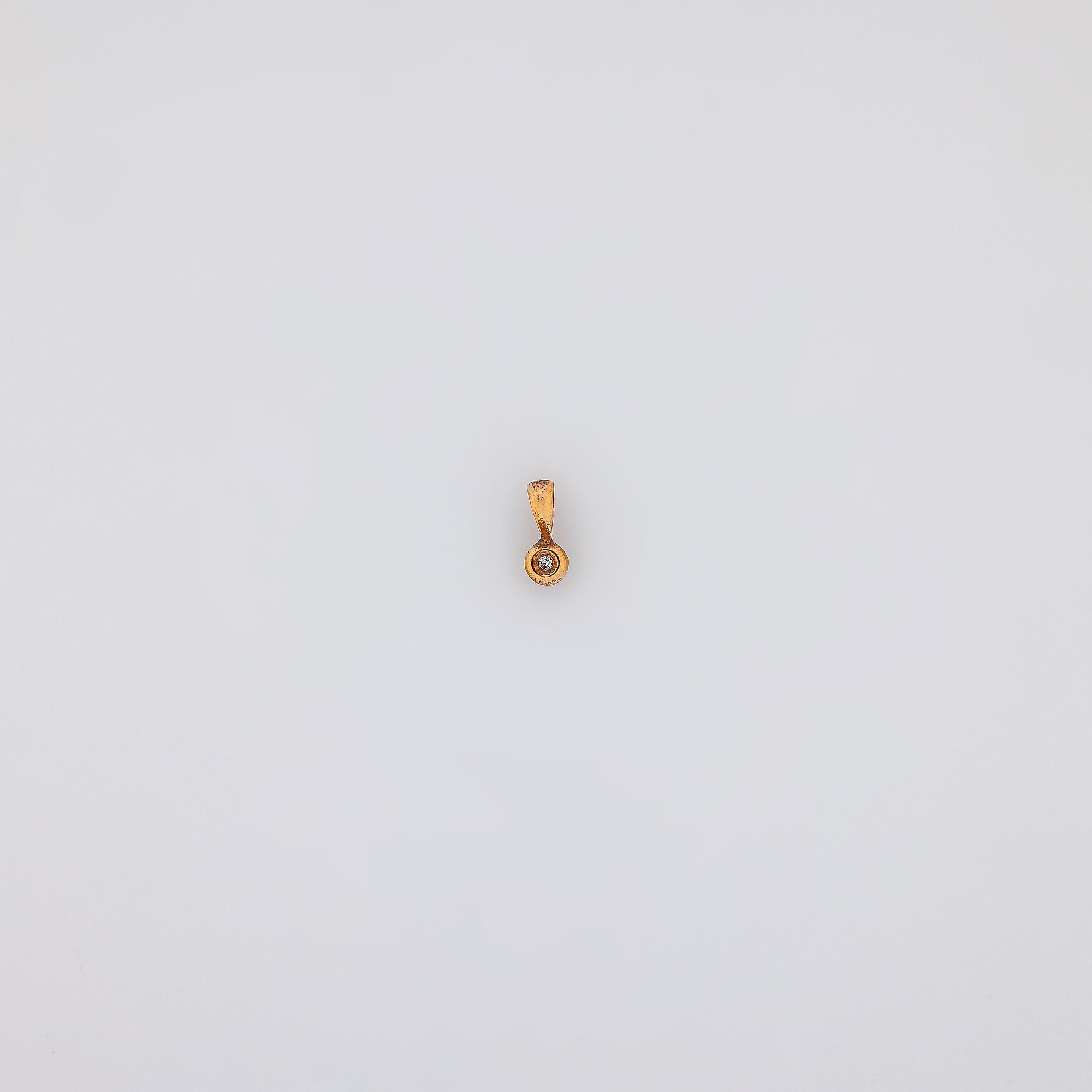 Micro Dot Diamond Pendant in Rose Gold