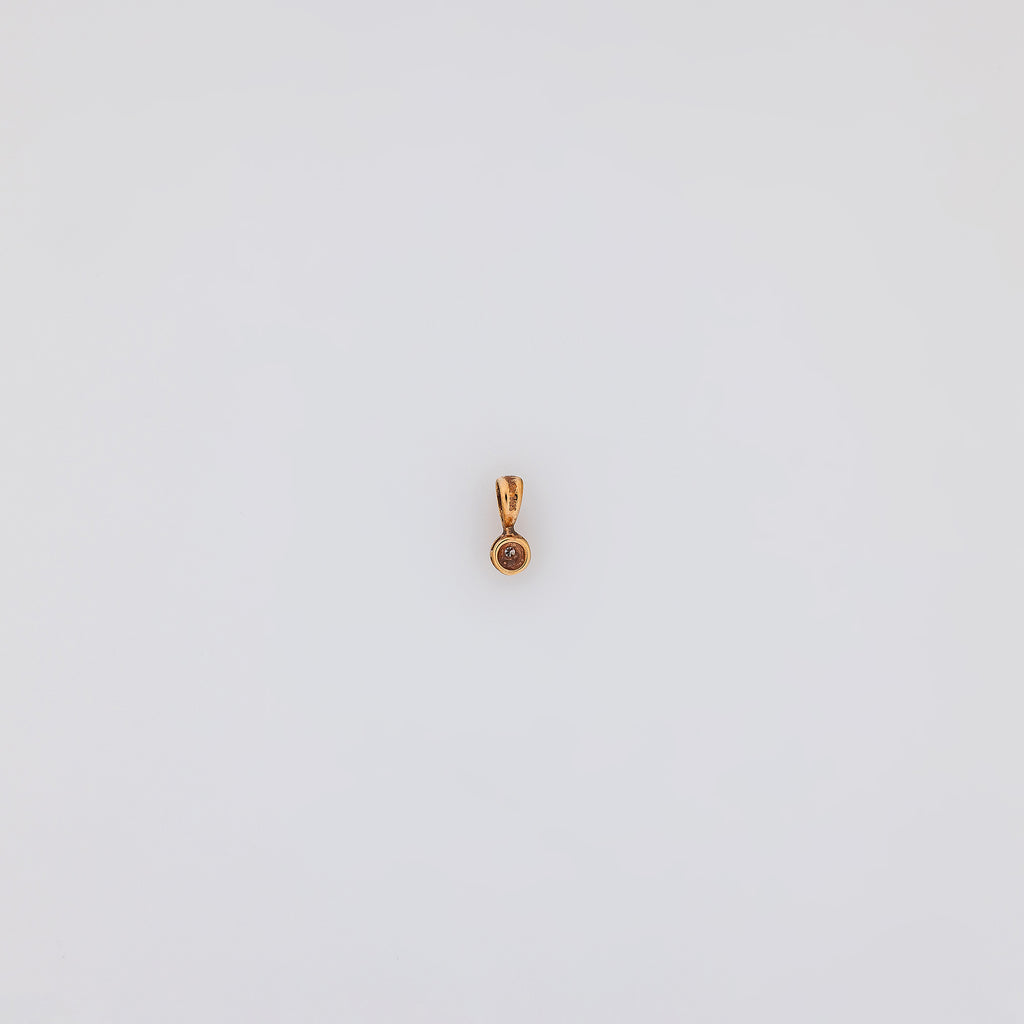 Micro Dot Diamond Pendant in Rose Gold