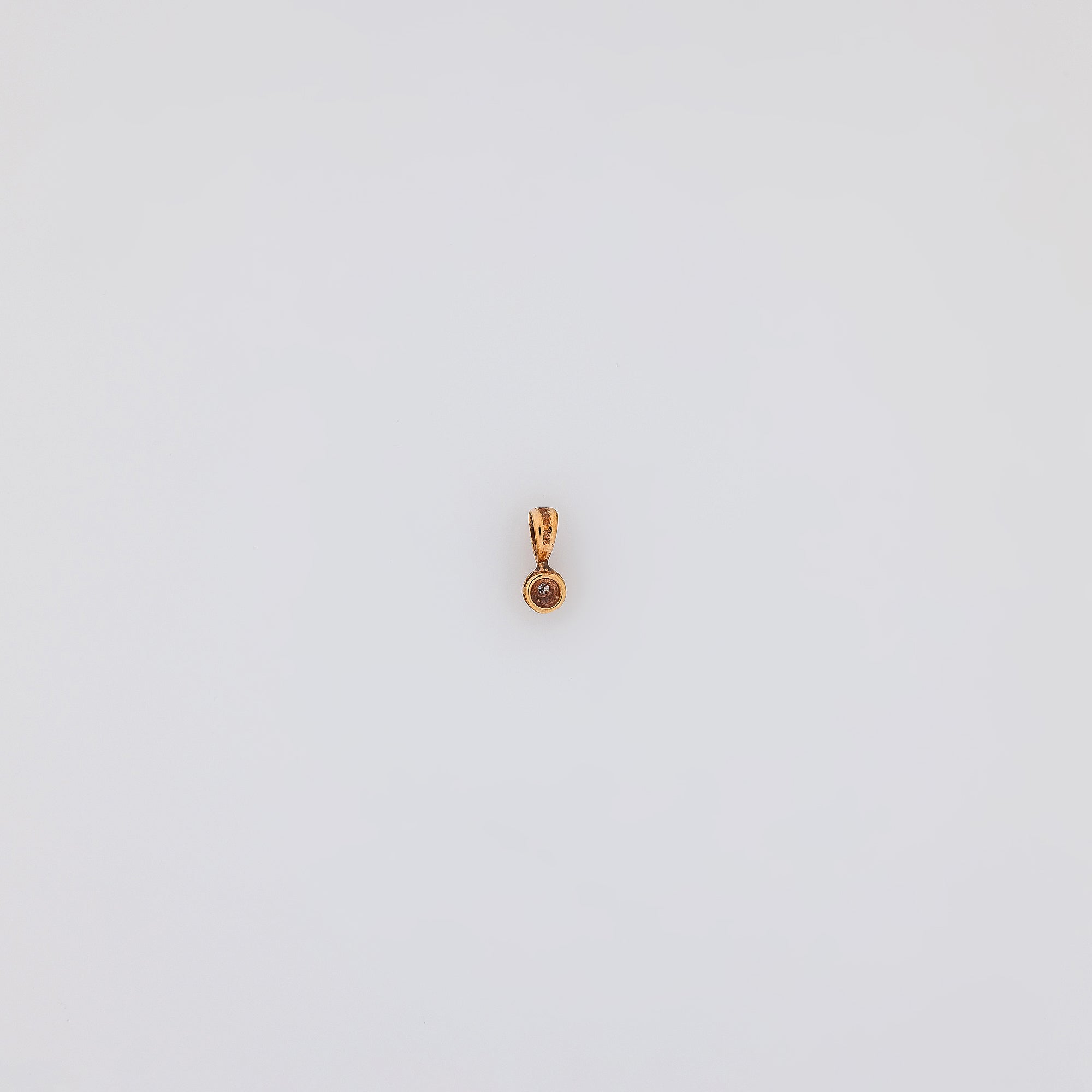 Micro Dot Diamond Pendant in Rose Gold