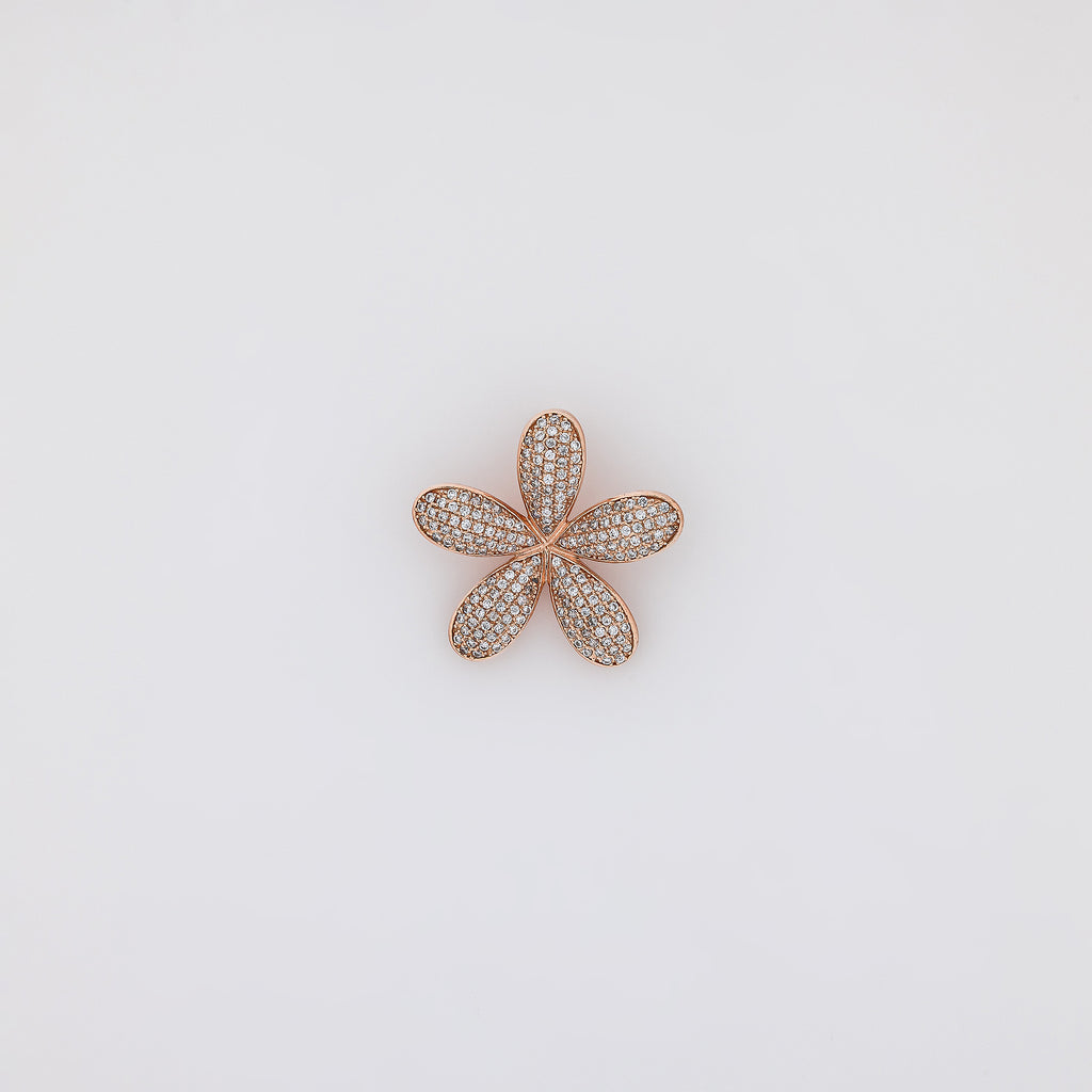 Full Bling Plumeria Pendant