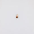 Micro Rose Gold Plumeria with Sapphire