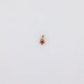 Micro Rose Gold Plumeria with Ruby