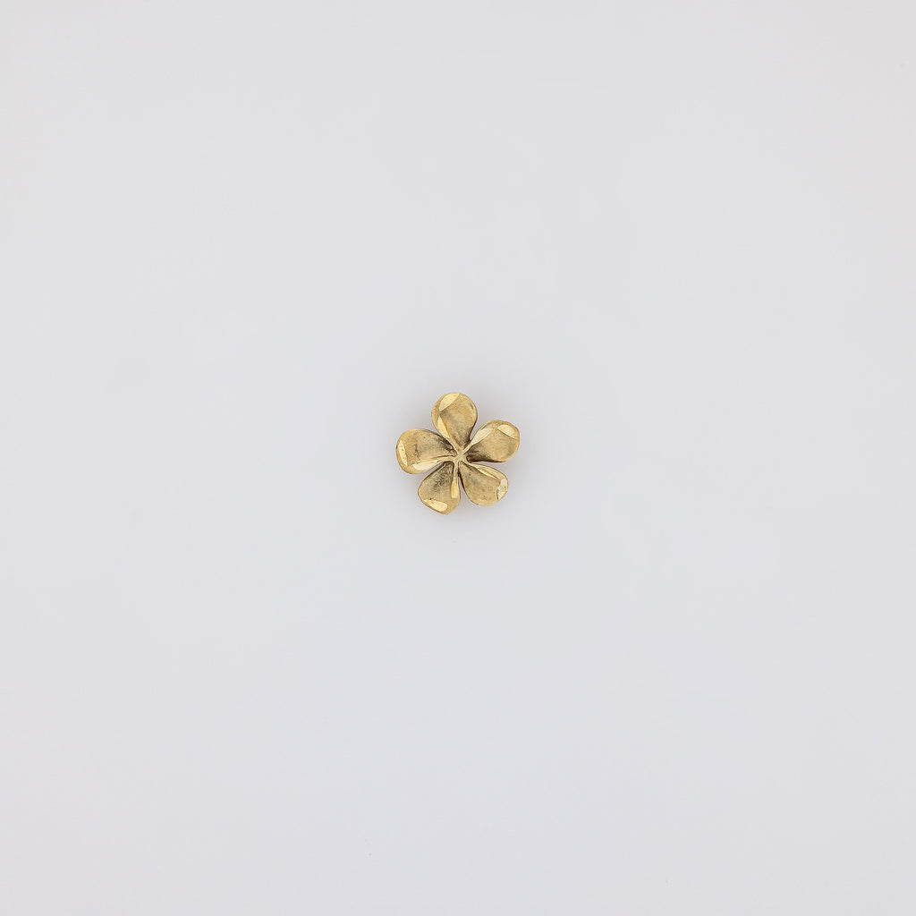 Green Gold Plumeria Pendant