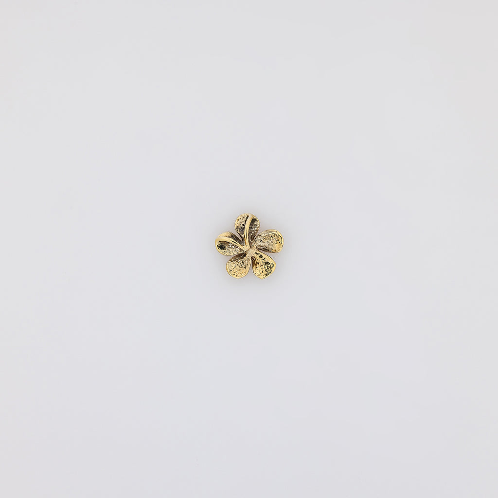 Green Gold Plumeria Pendant