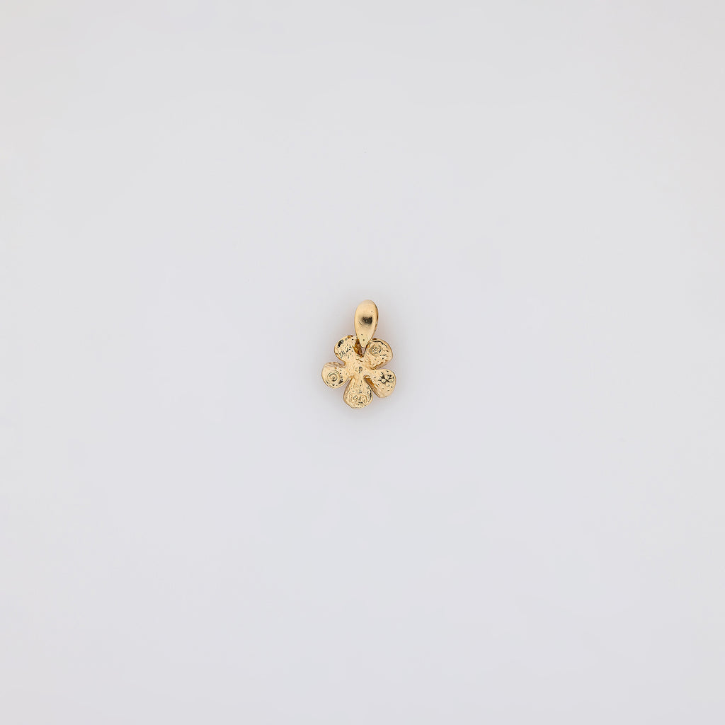 11mm Simple Gold Plumeria Pendant