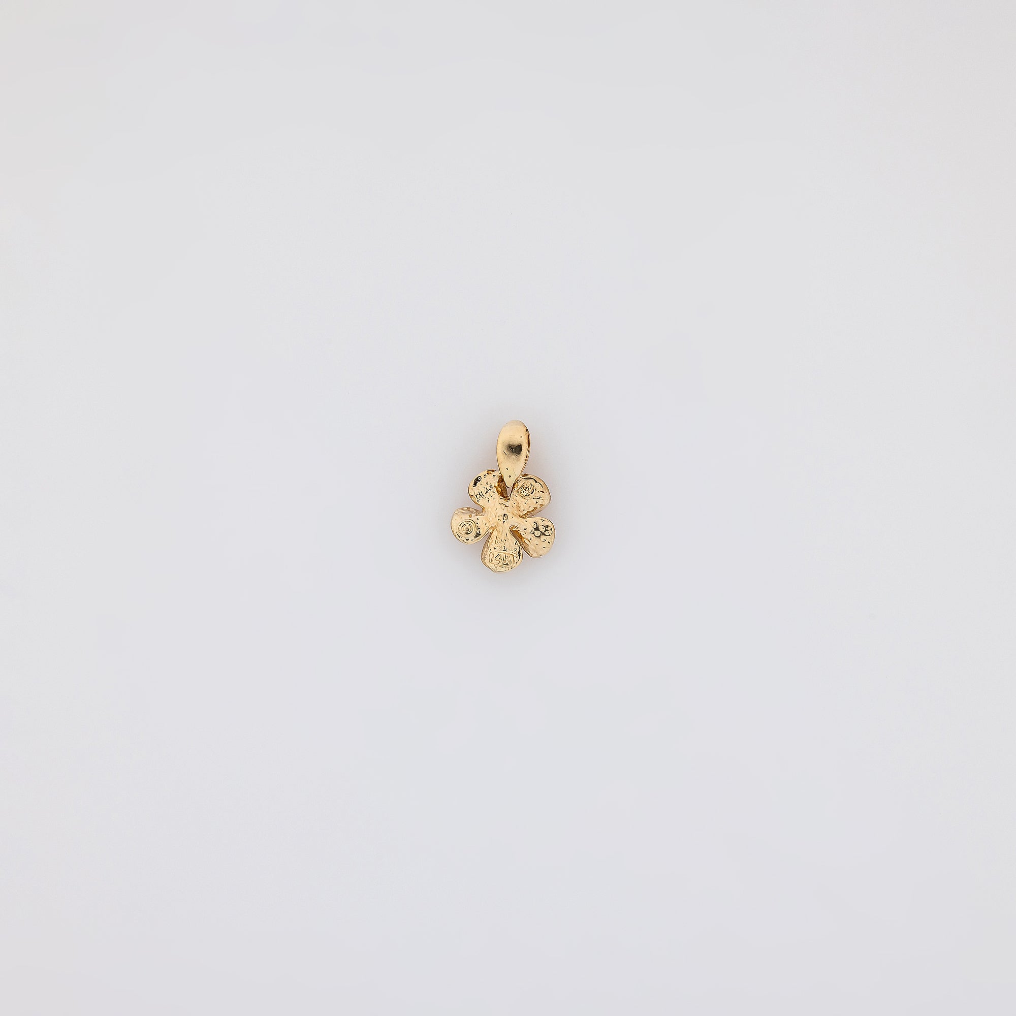 11mm Simple Gold Plumeria Pendant