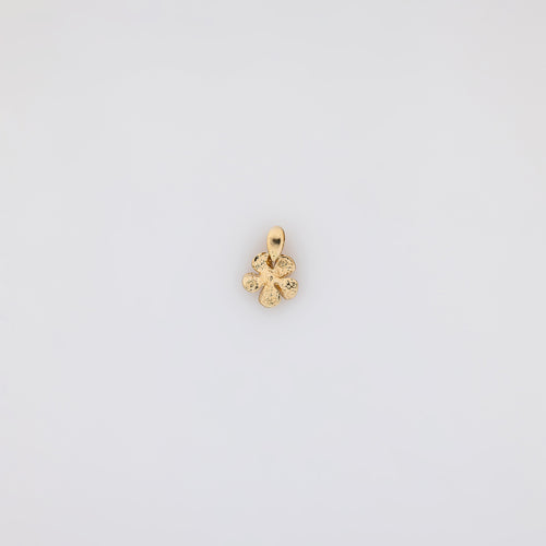 11mm Simple Gold Plumeria Pendant