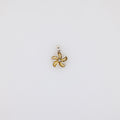 Yellow Crystal Plumeria Pendant