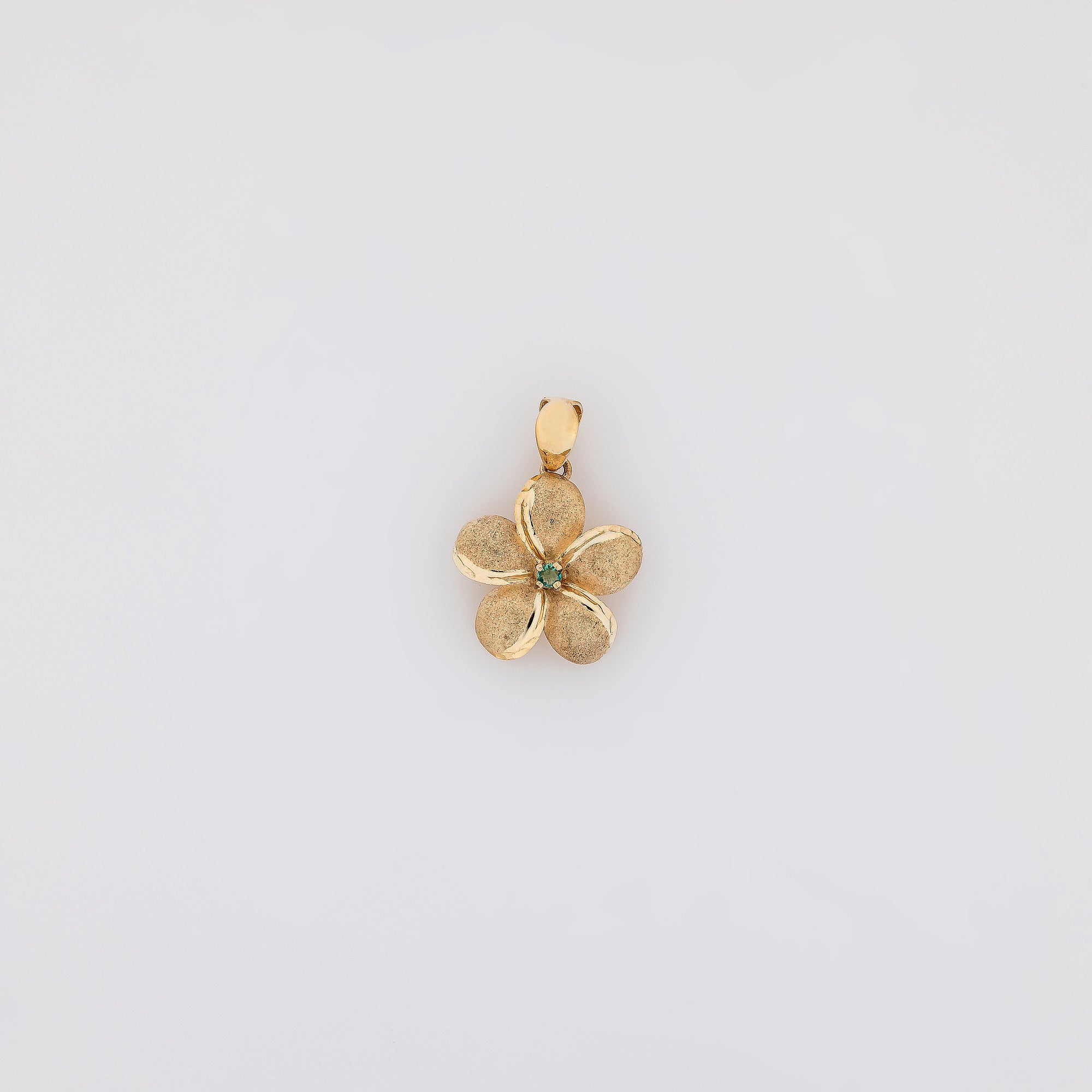 Emerald Plumeria Pendant Ver.3