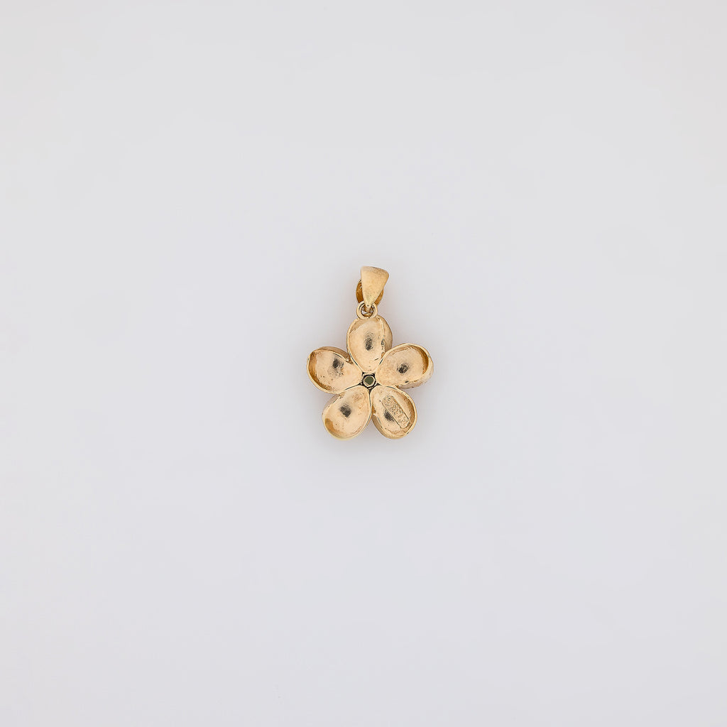 Emerald Plumeria Pendant Ver.3