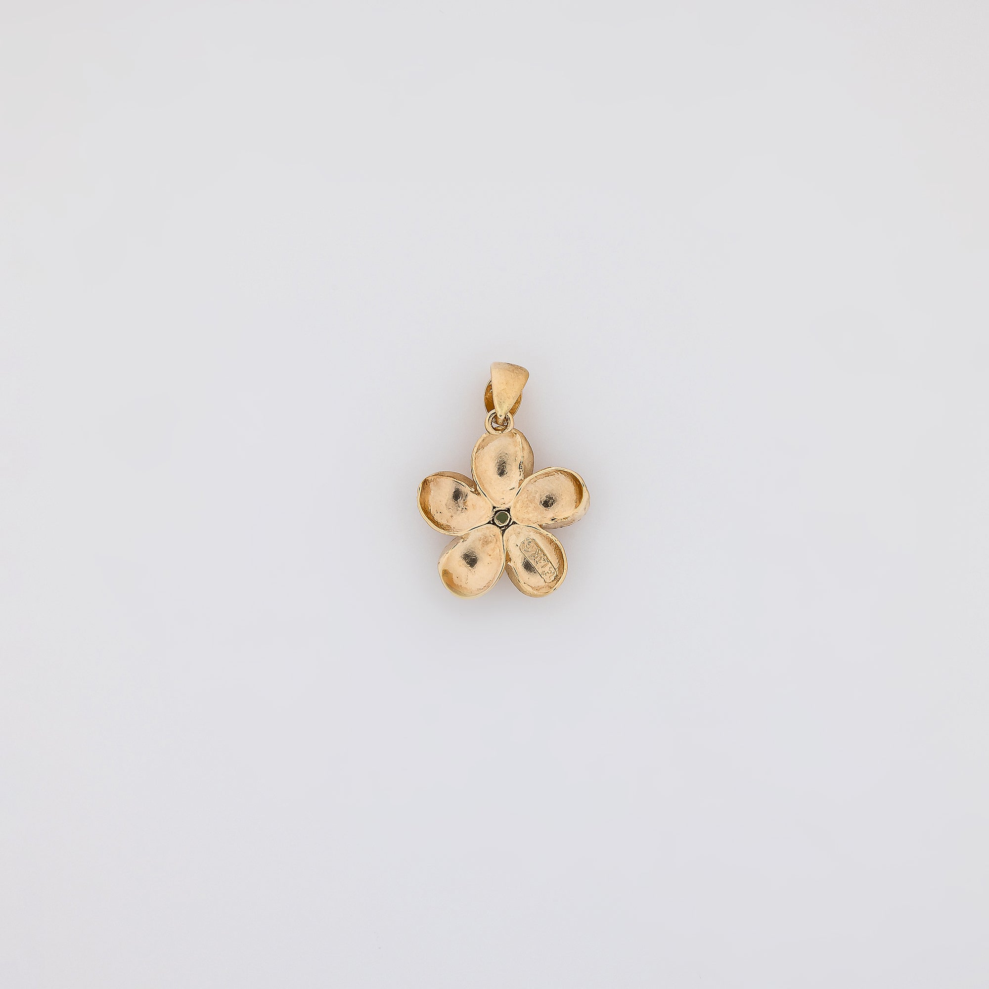 Emerald Plumeria Pendant Ver.3