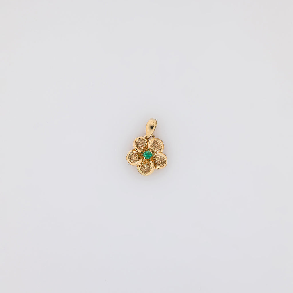 Emerald Plumeria Pendant Ver.1