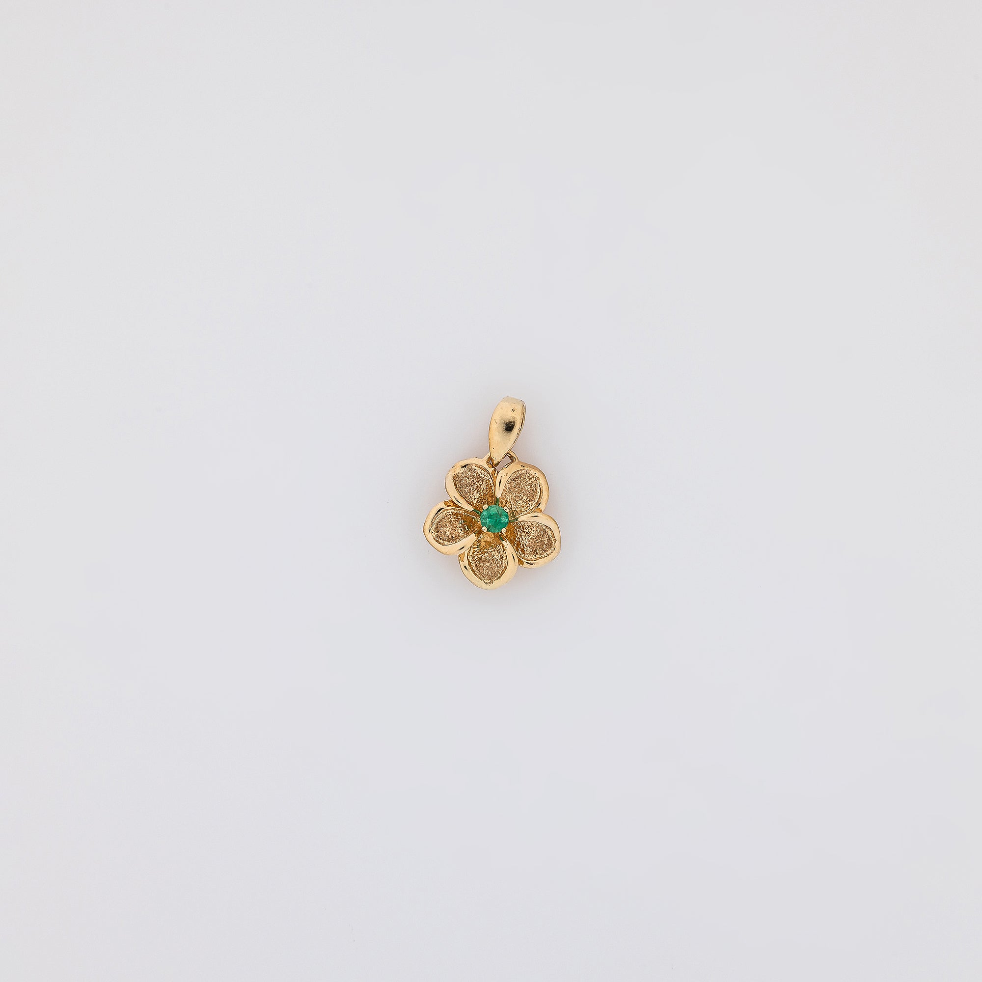 Emerald Plumeria Pendant Ver.1