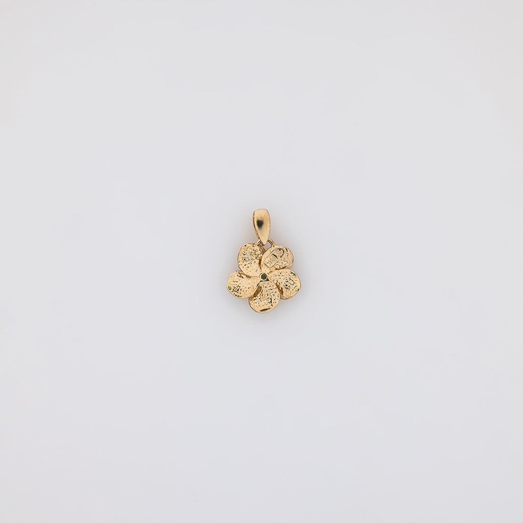 Emerald Plumeria Pendant Ver.1