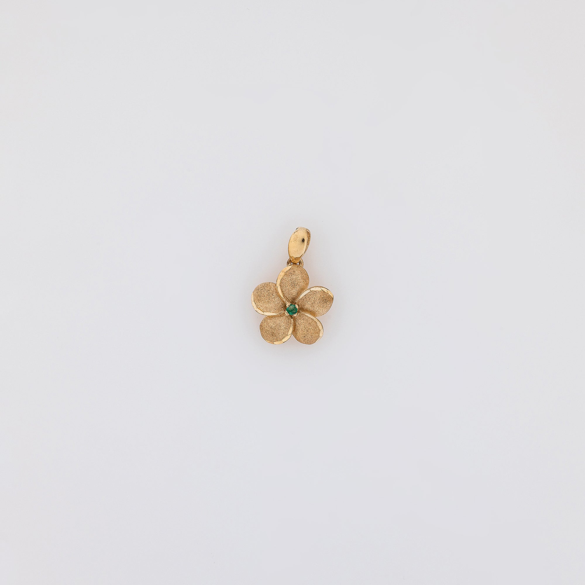 Emerald Plumeria Pendant Ver.2