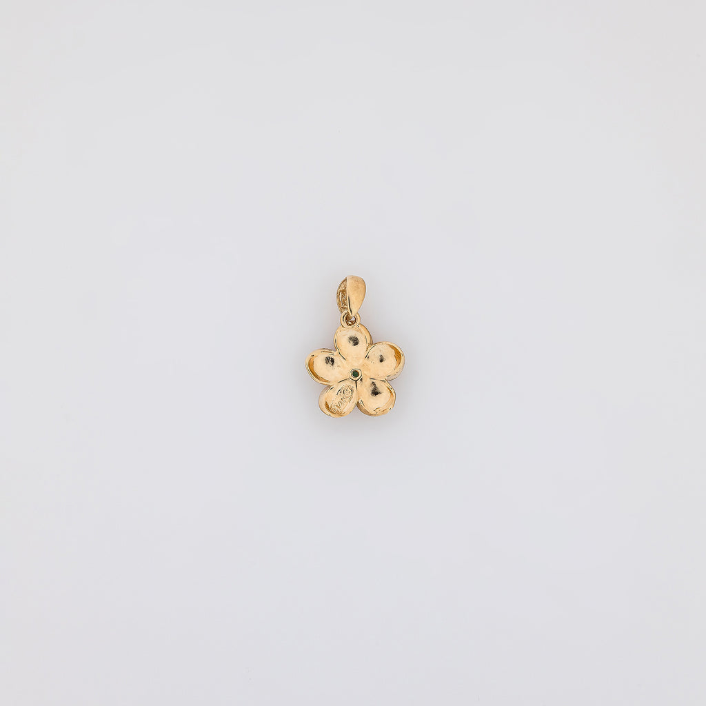 Emerald Plumeria Pendant Ver.2