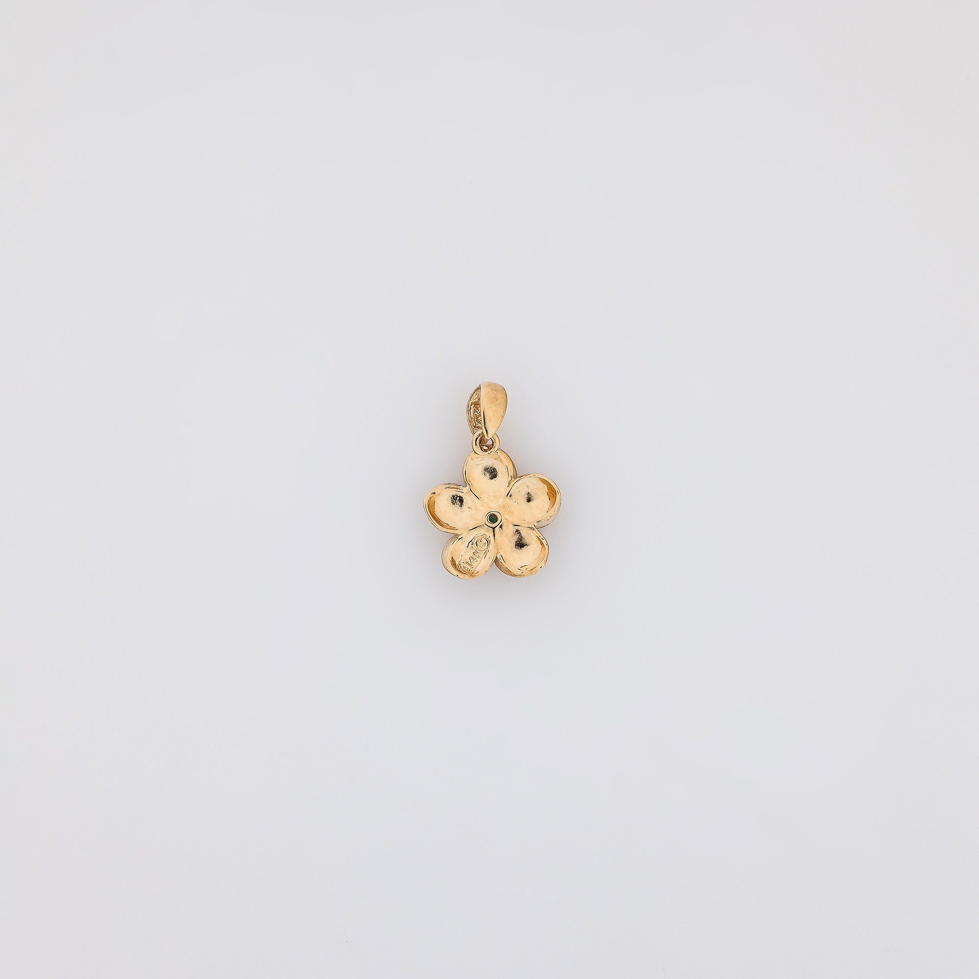 Emerald Plumeria Pendant Ver.2