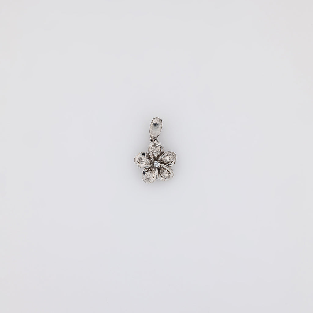 Silver Star Plumeria Pendant