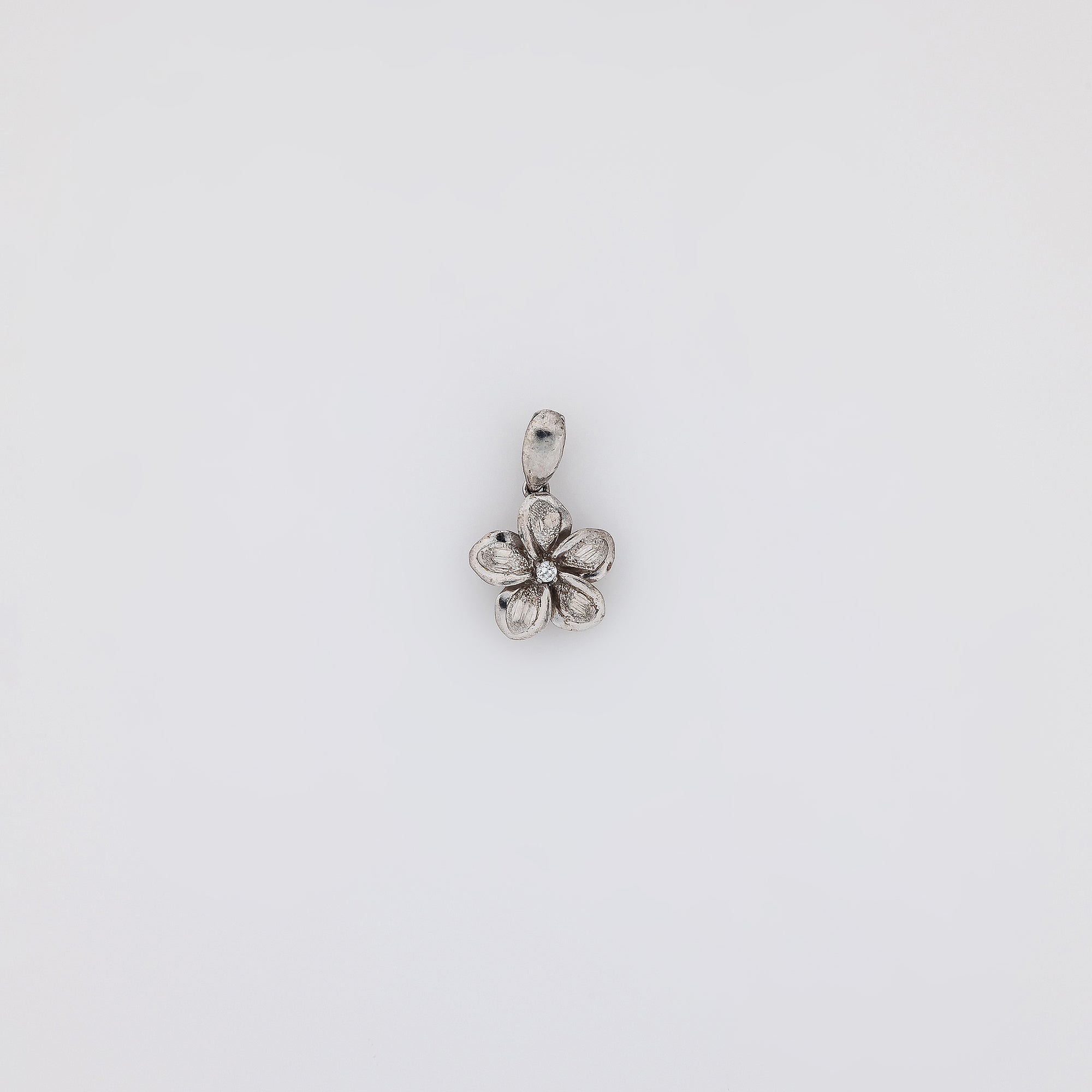 Silver Star Plumeria Pendant
