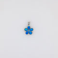 Blue Opal Plumeria Pendant