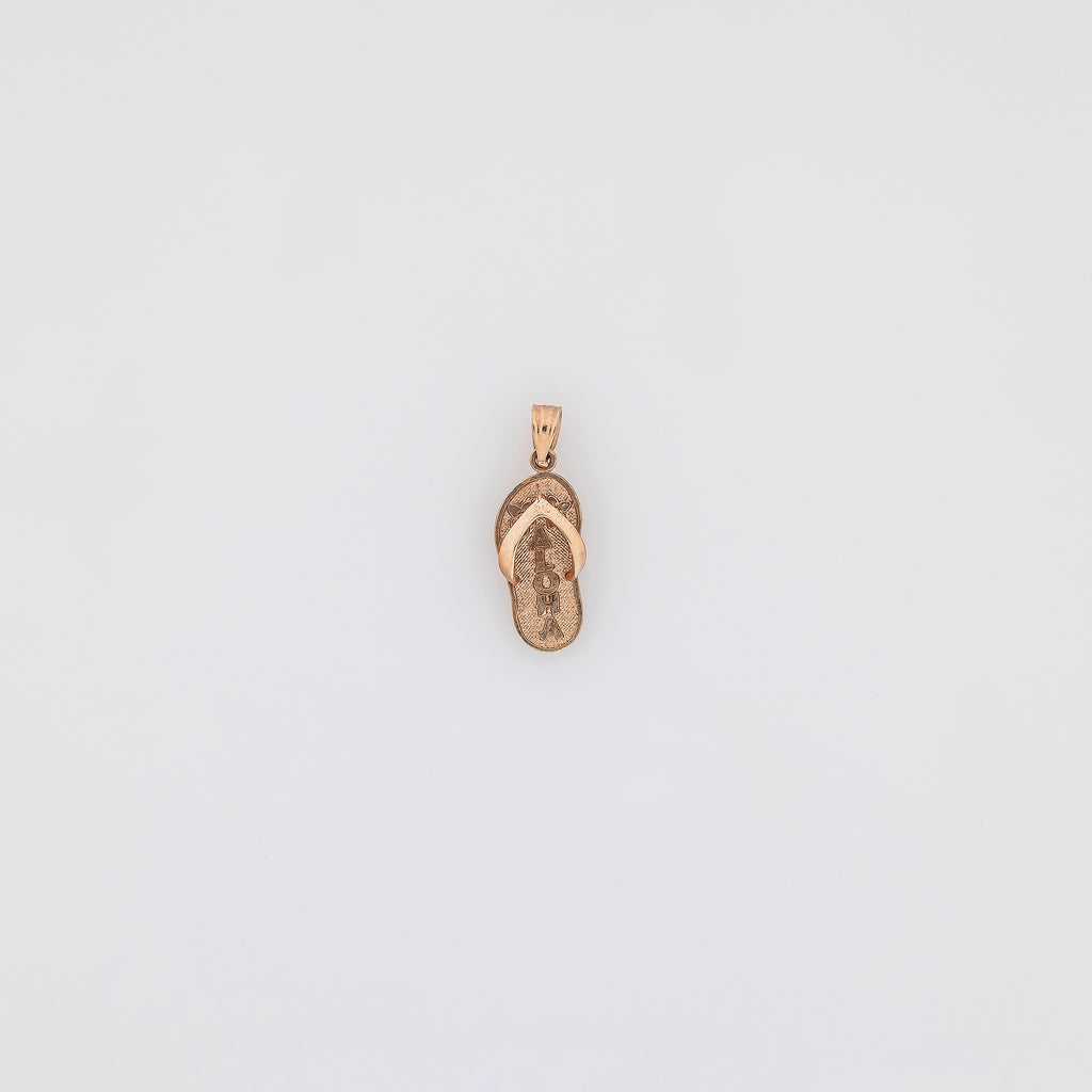 Rose Gold 'ALOHA' Slippah Pendant