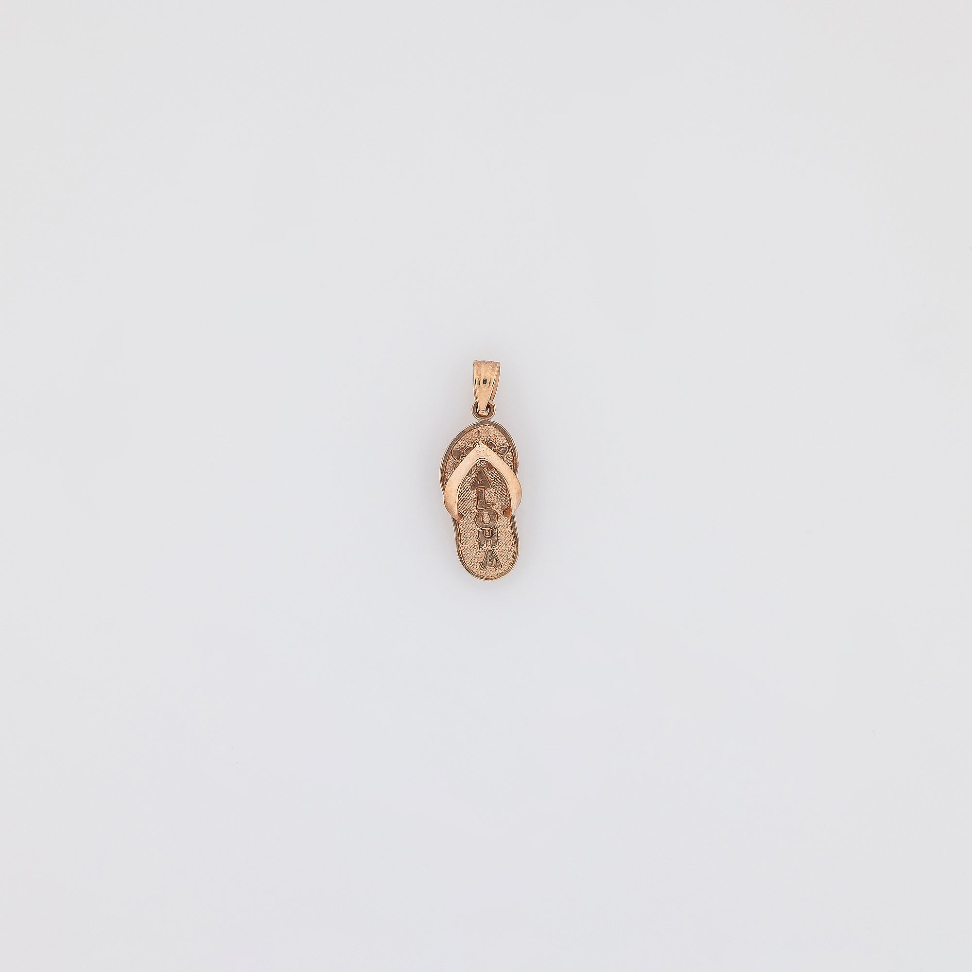 Rose Gold 'ALOHA' Slippah Pendant