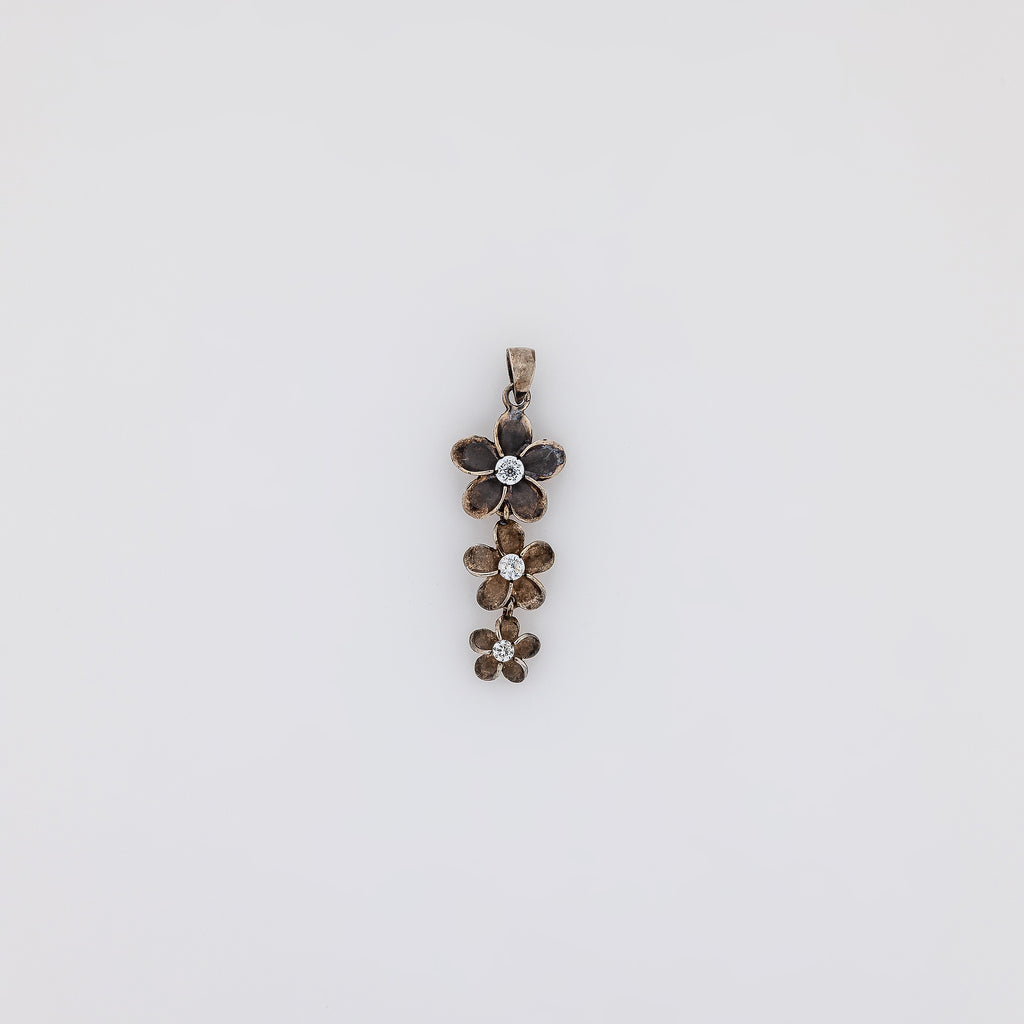 Triple Plumeria Drop Pendant