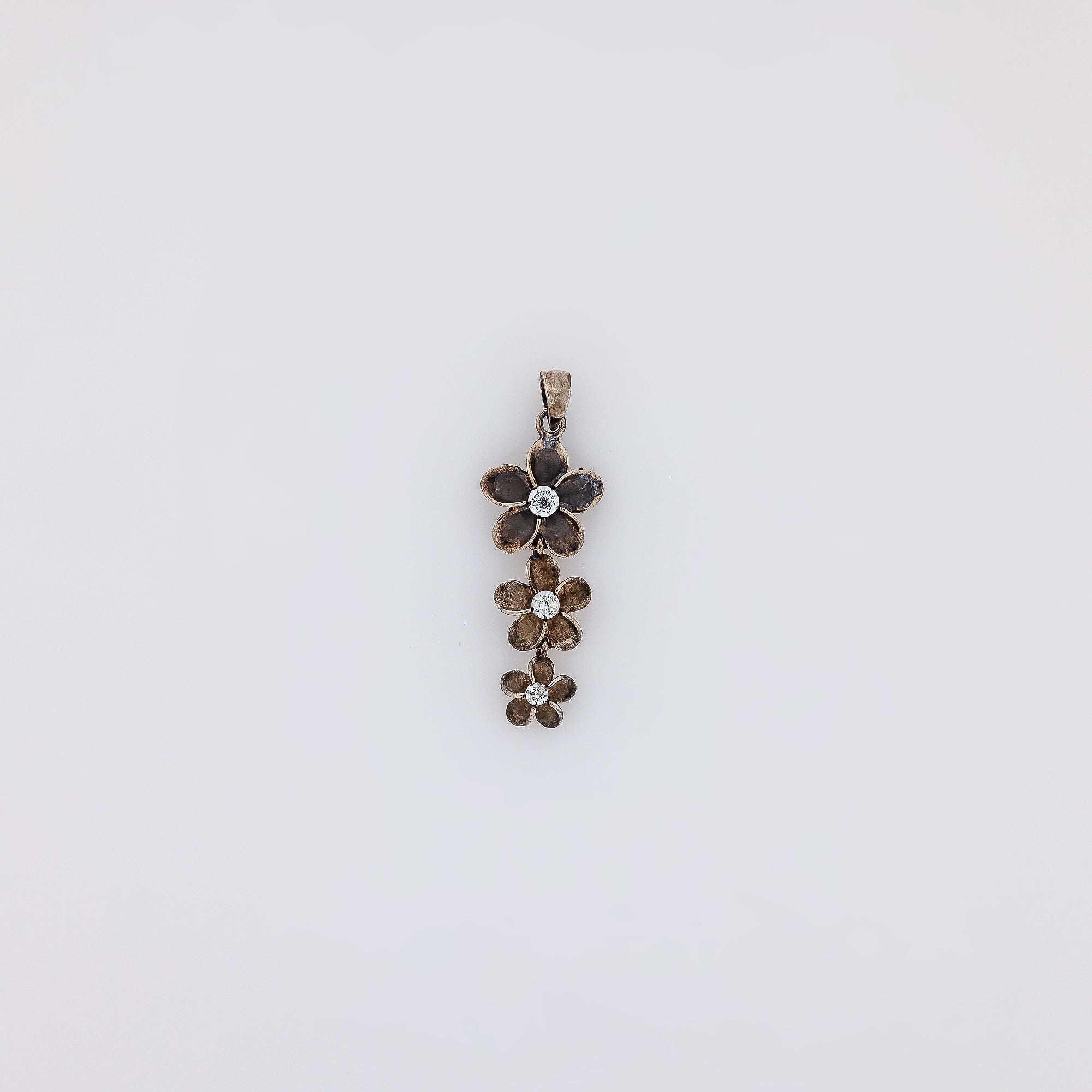 Triple Plumeria Drop Pendant