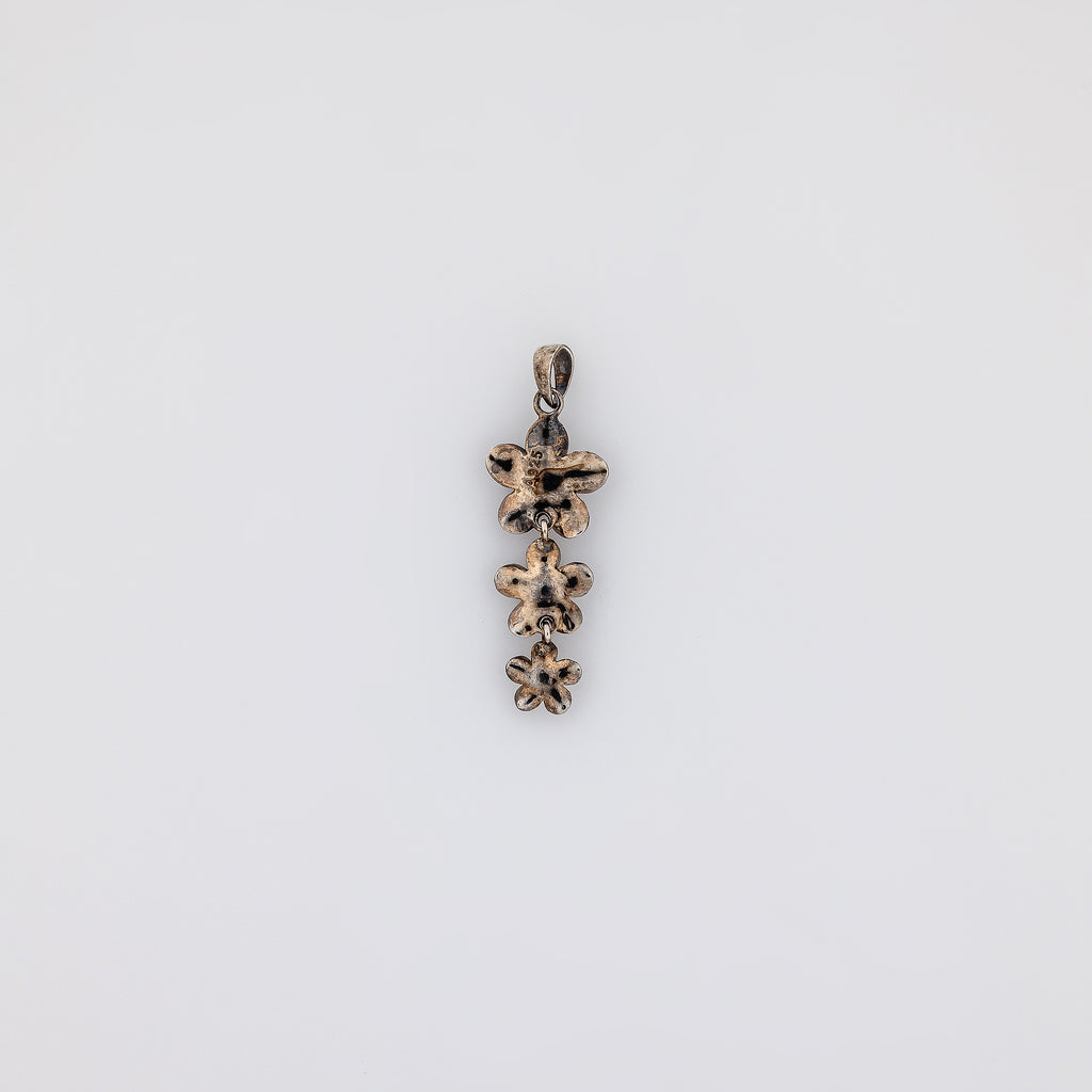 Triple Plumeria Drop Pendant