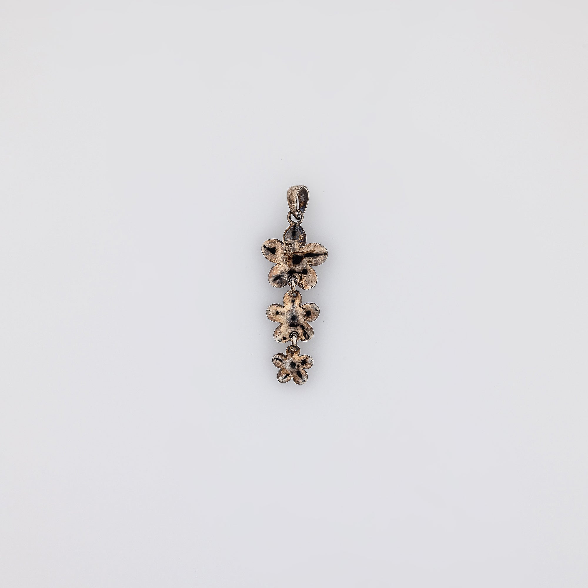 Triple Plumeria Drop Pendant