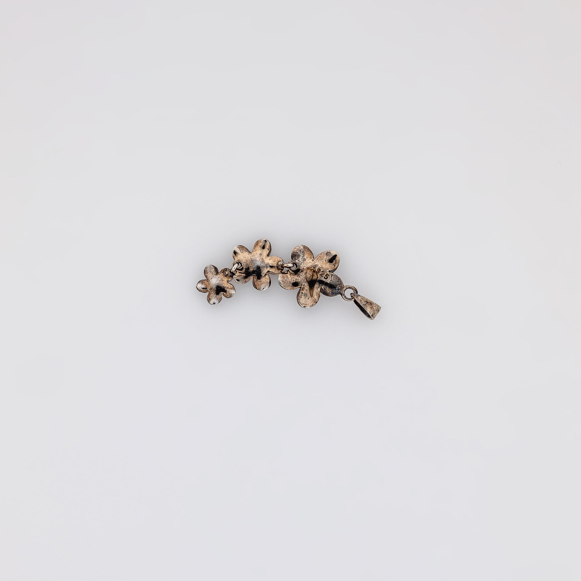 Triple Plumeria Drop Pendant