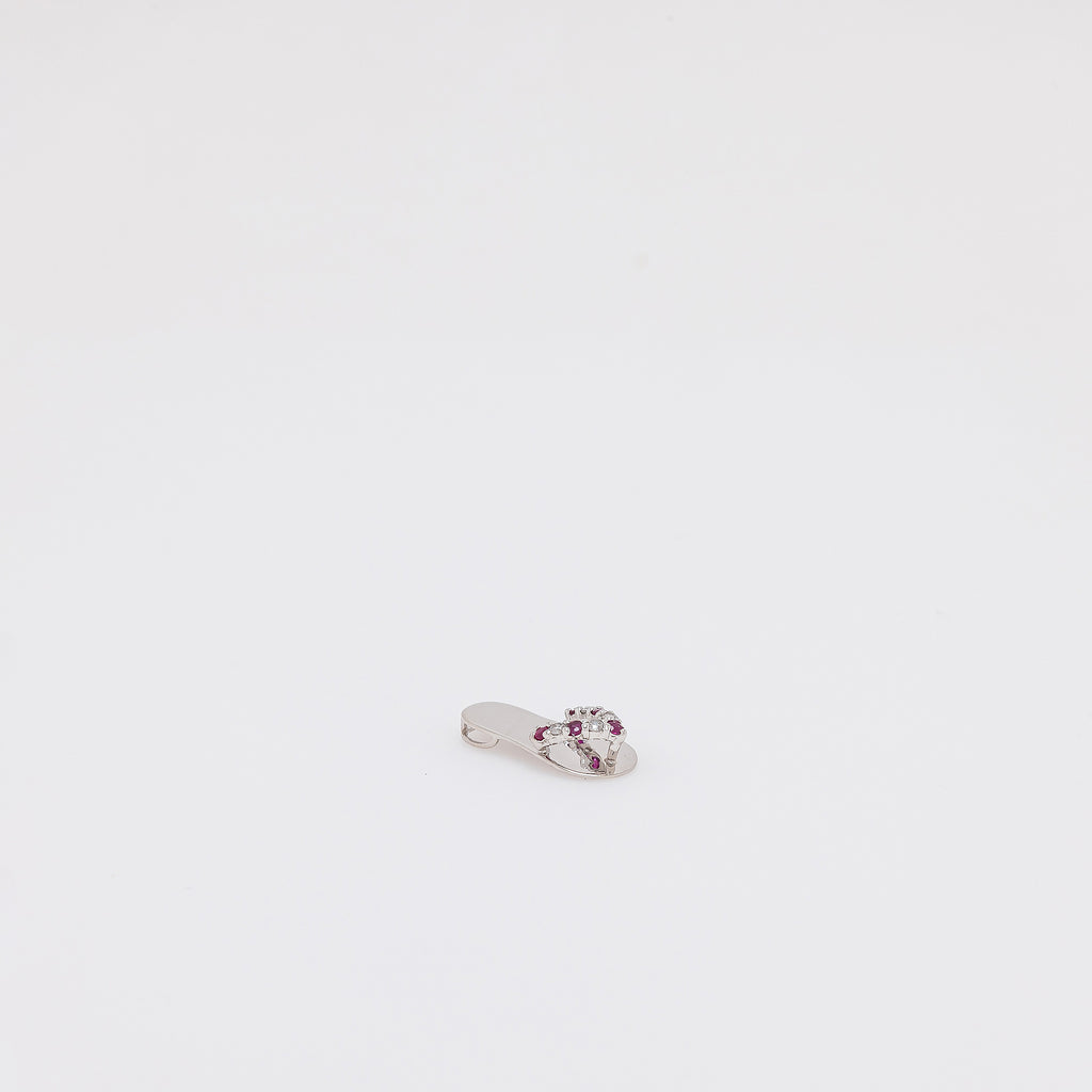 Ruby + Diamond Slippah Pendant