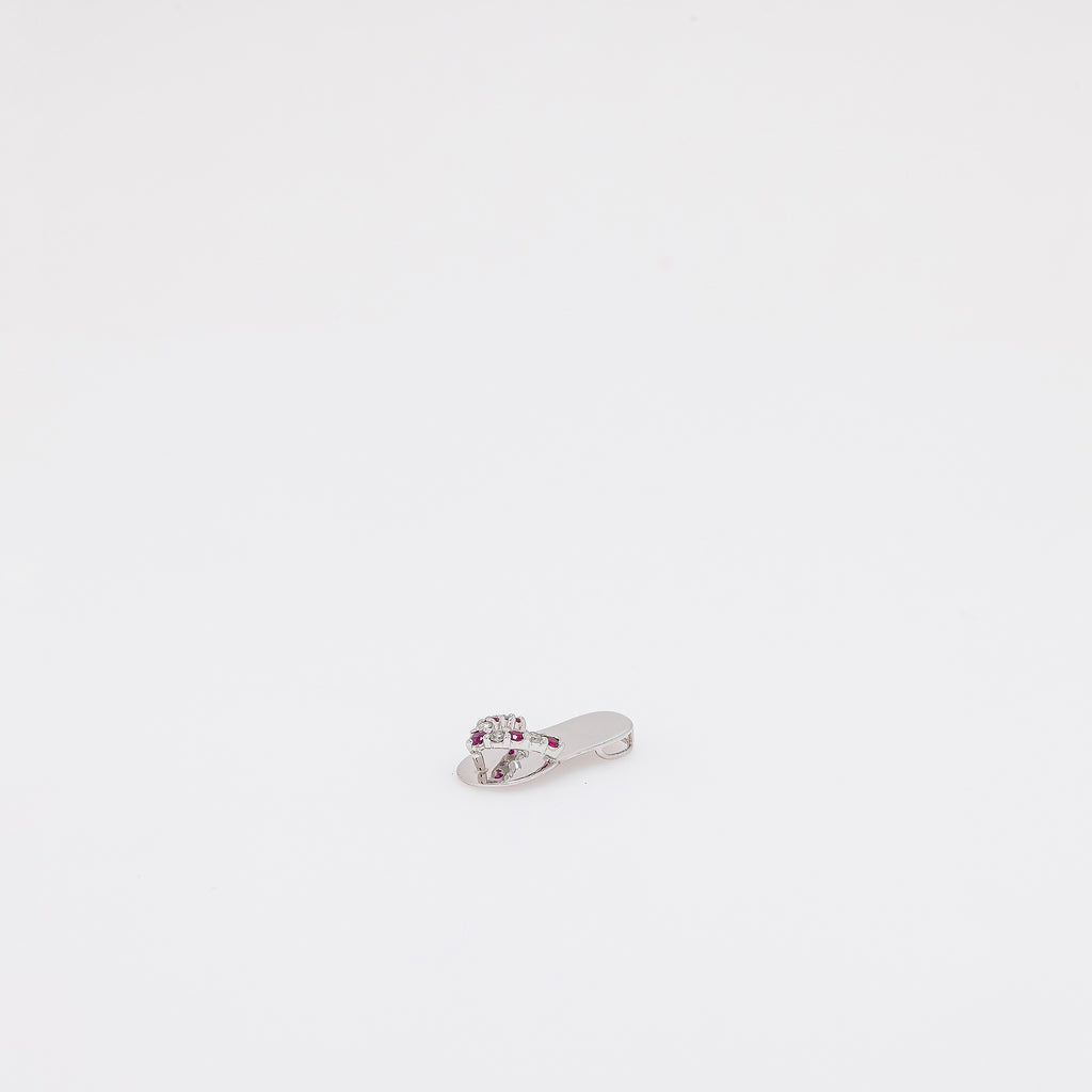 Ruby + Diamond Slippah Pendant