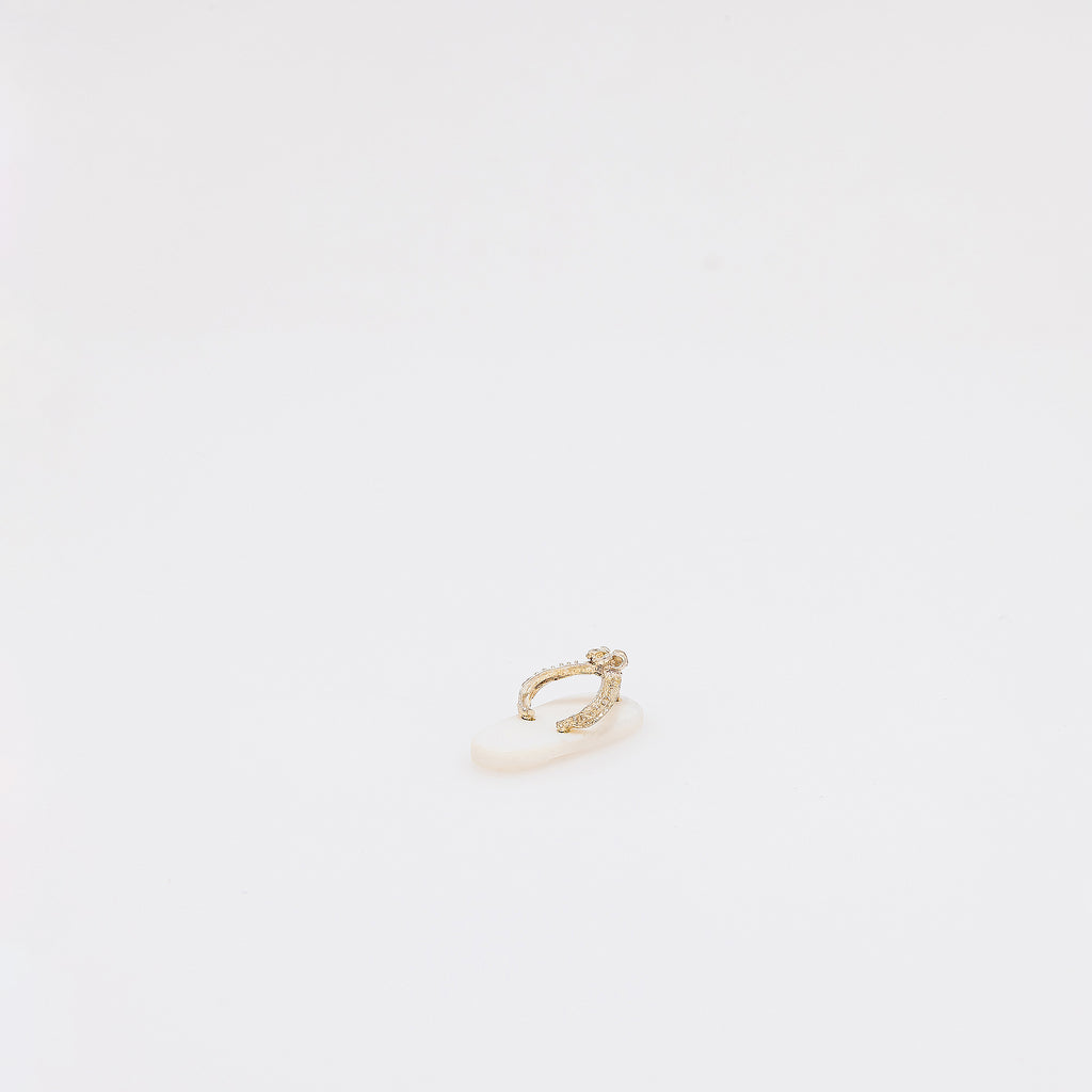 White Shell + Plumeria Slippah