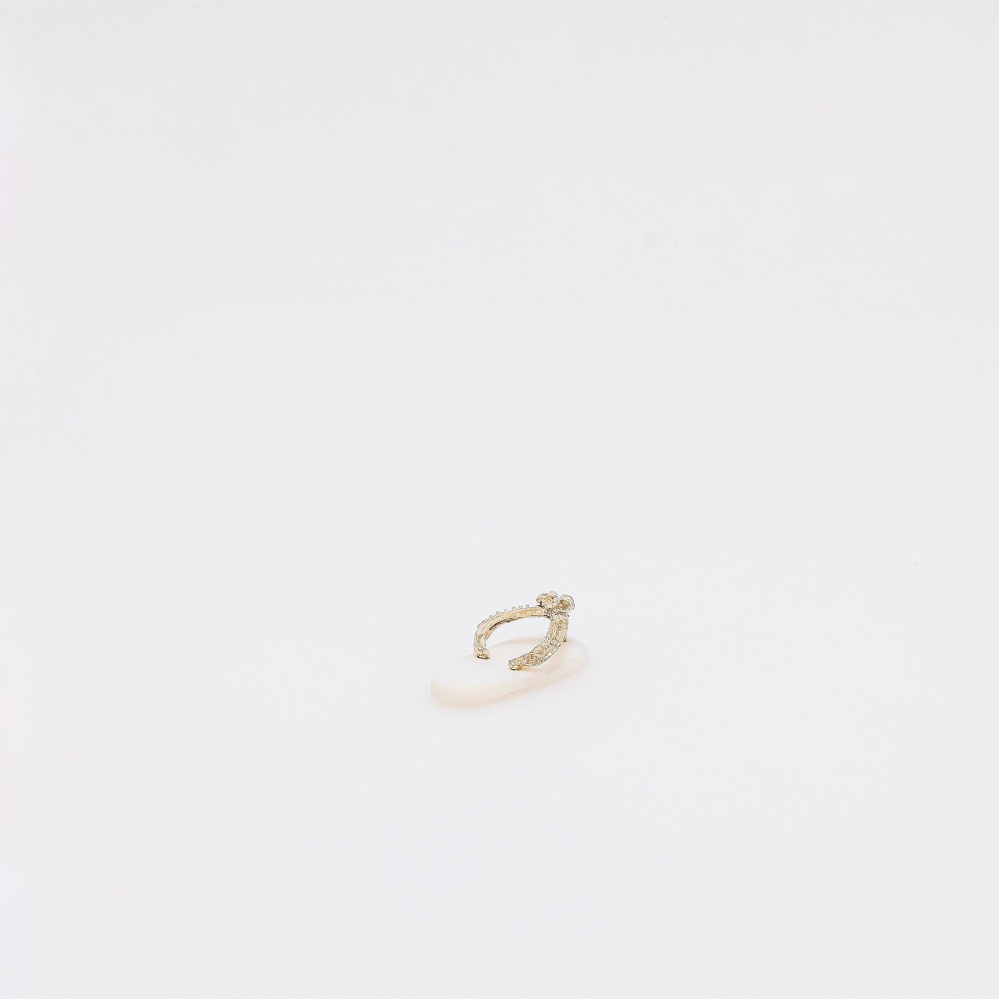 White Shell + Plumeria Slippah