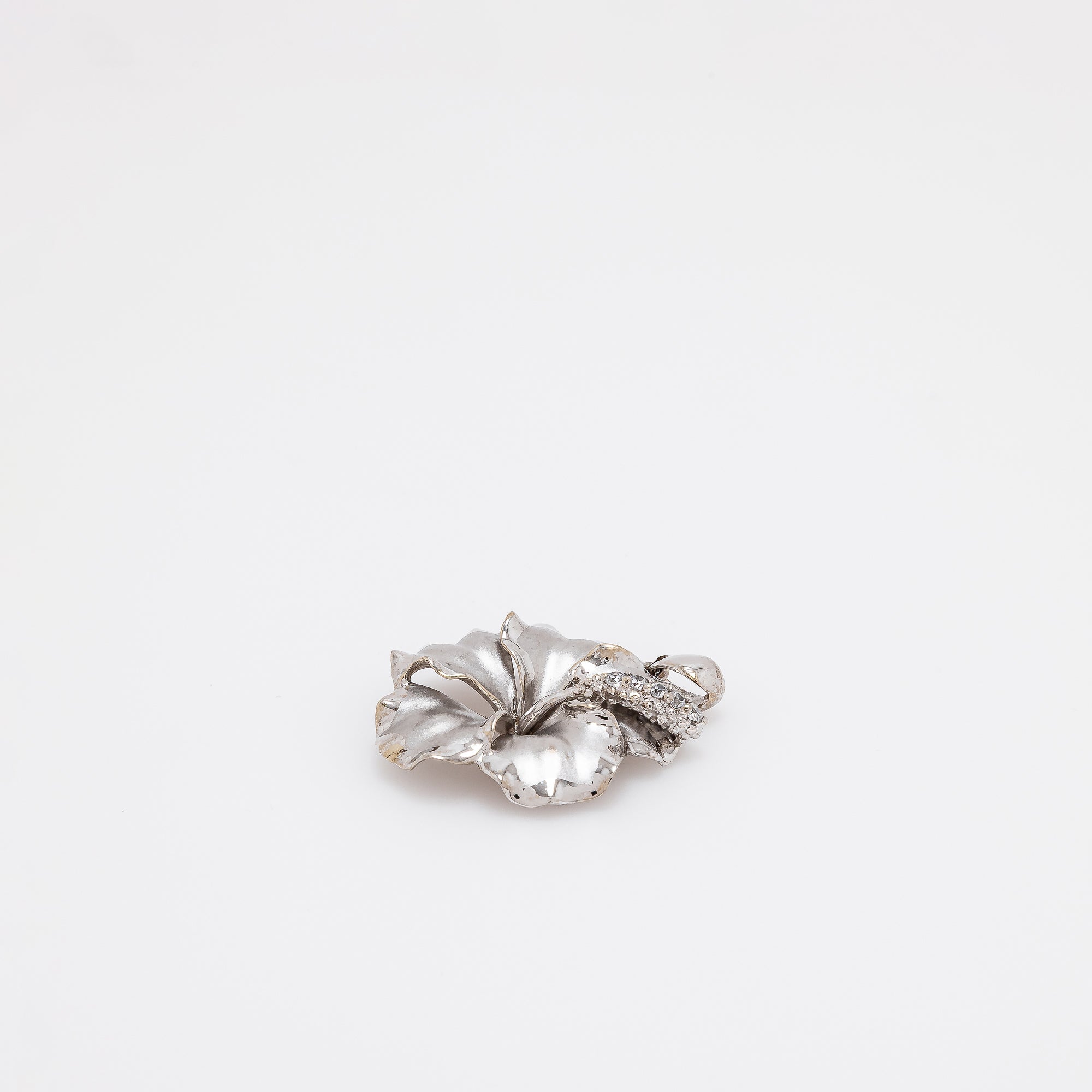 Large White Hibiscus Pendant