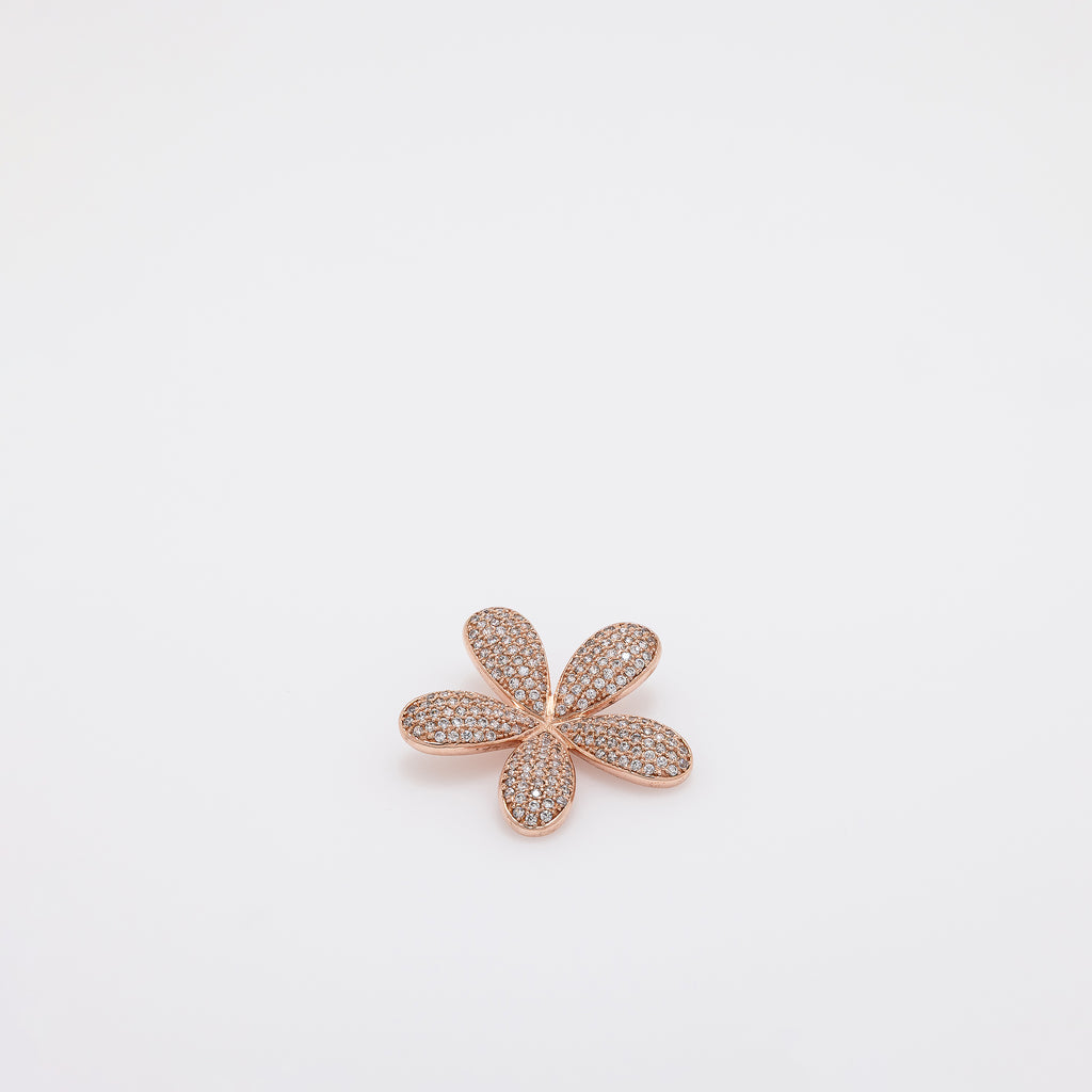 Full Bling Plumeria Pendant
