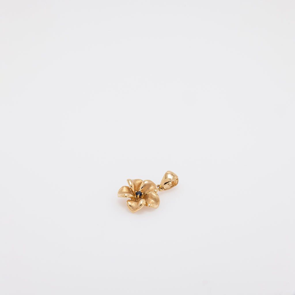 Sapphire Plumeria Pendant