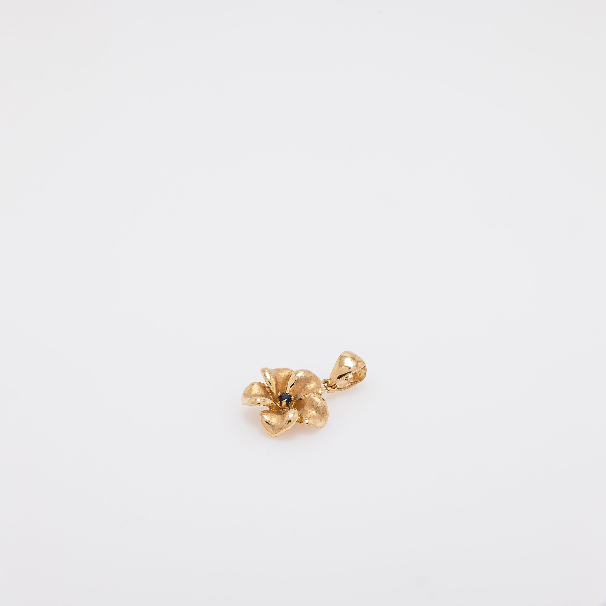 Sapphire Plumeria Pendant