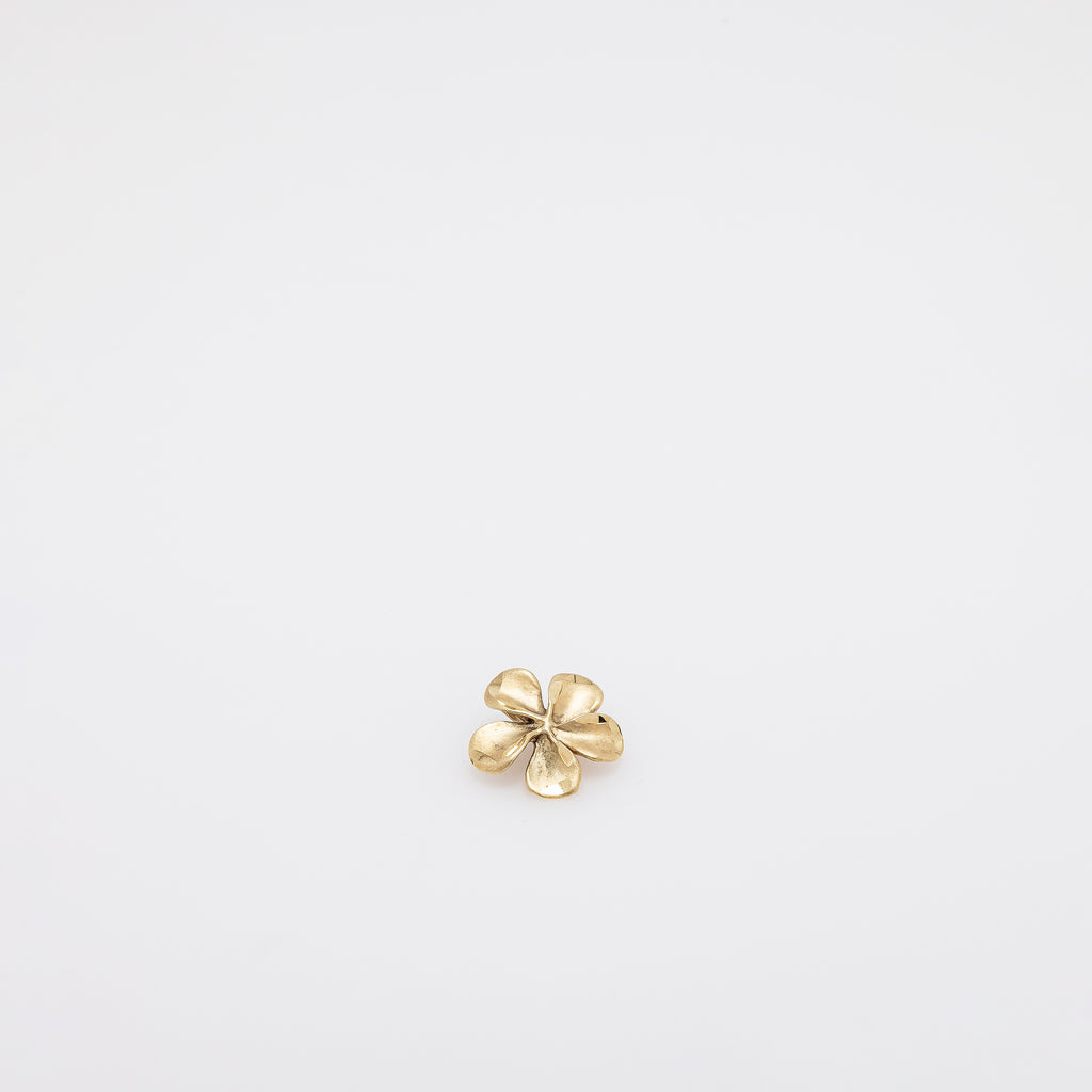 Green Gold Plumeria Pendant
