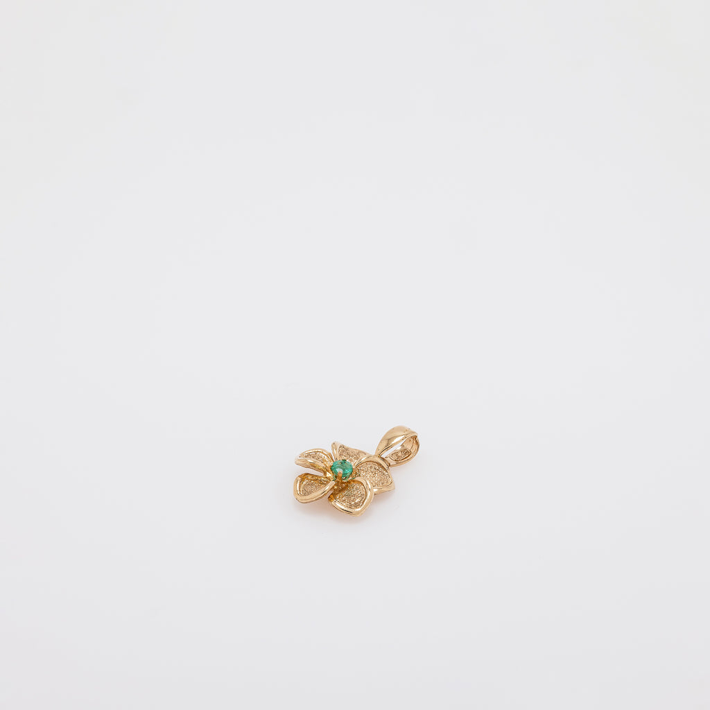 Emerald Plumeria Pendant Ver.1