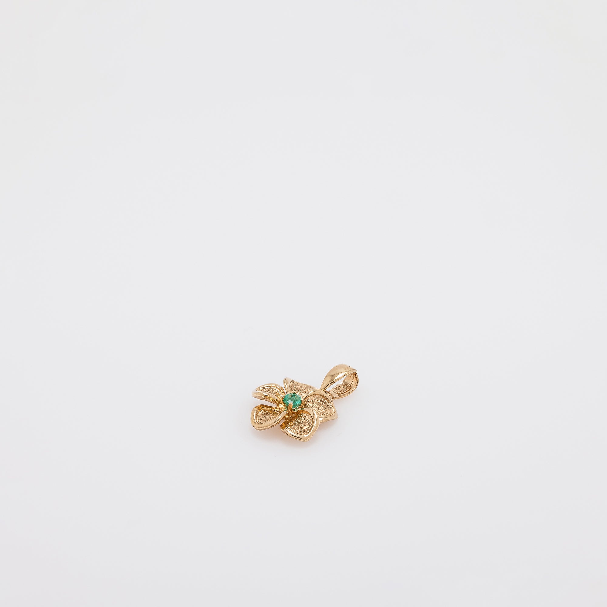 Emerald Plumeria Pendant Ver.1