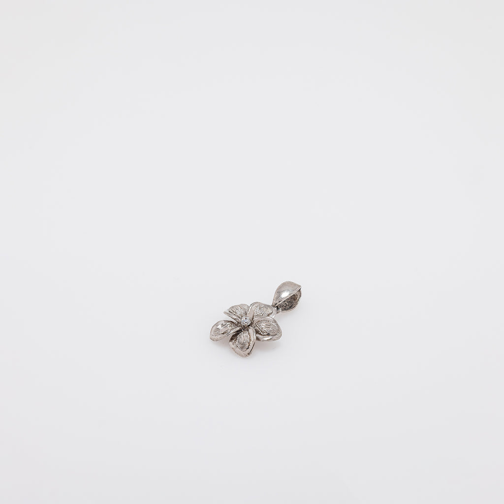 Silver Star Plumeria Pendant