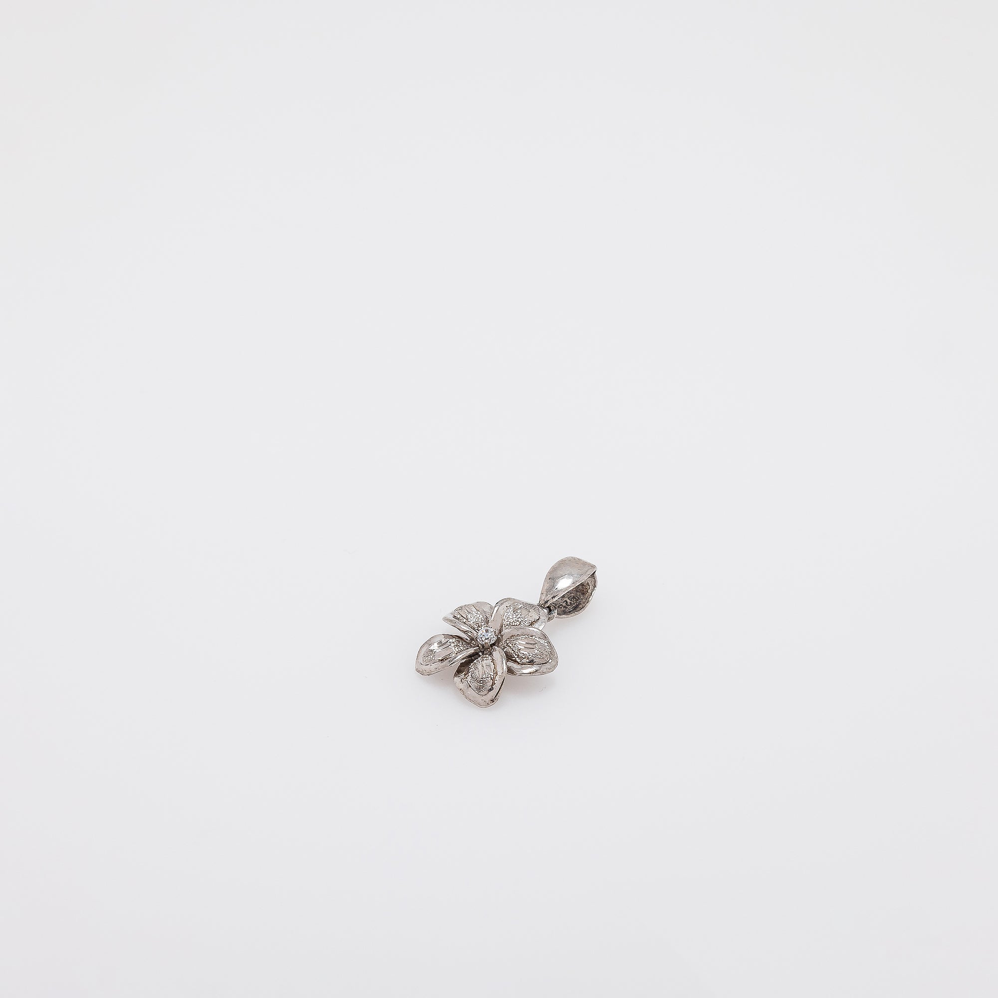Silver Star Plumeria Pendant