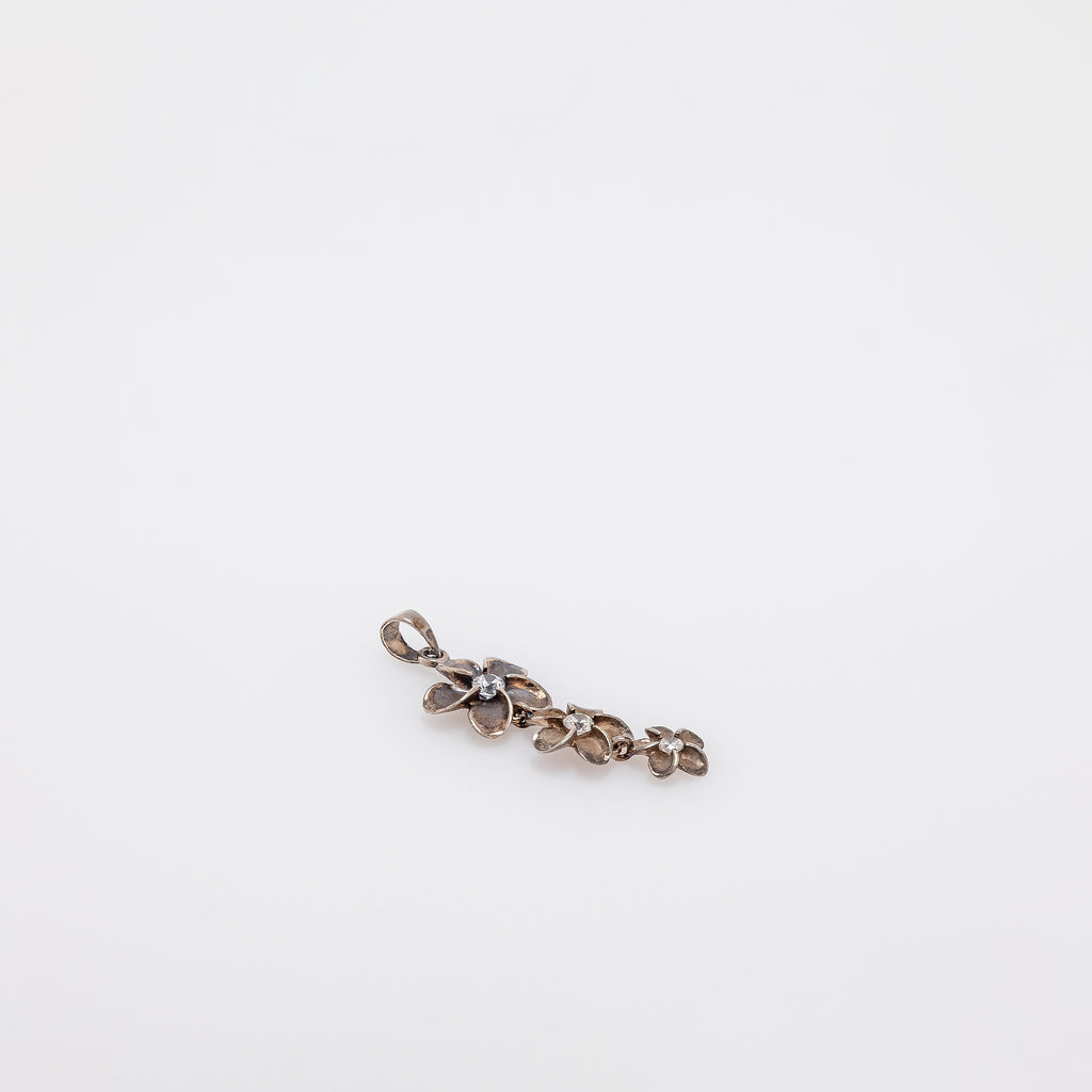 Triple Plumeria Drop Pendant